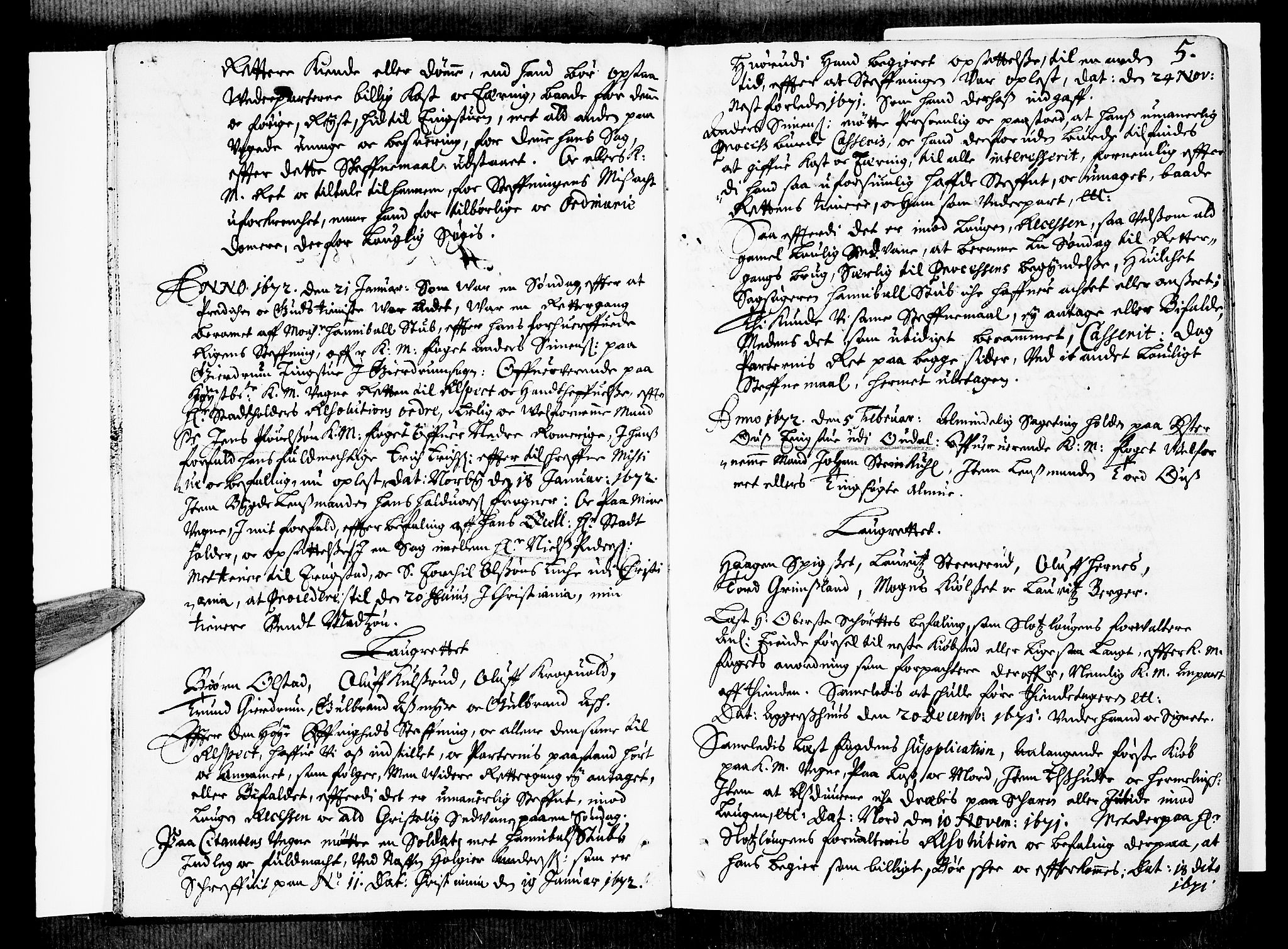 Øvre Romerike sorenskriveri, AV/SAO-A-10649/F/Fb/L0016: Tingbok 16, 1671-1672, p. 4b-5a