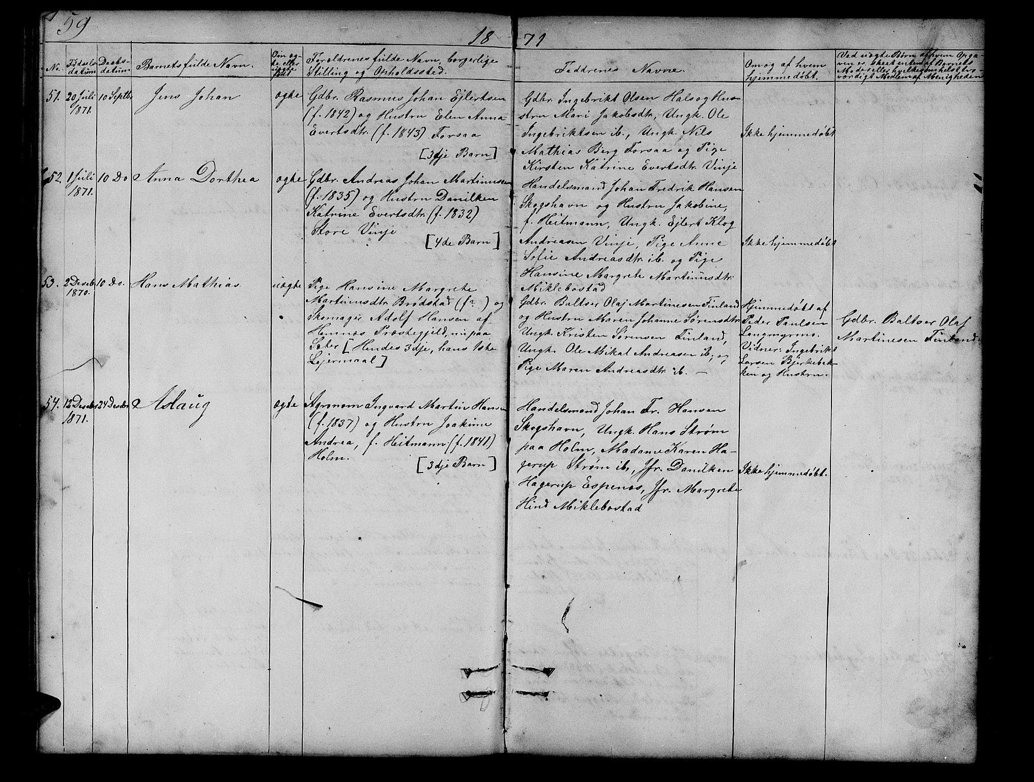 Tranøy sokneprestkontor, SATØ/S-1313/I/Ia/Iab/L0012klokker: Parish register (copy) no. 12, 1859-1874, p. 59