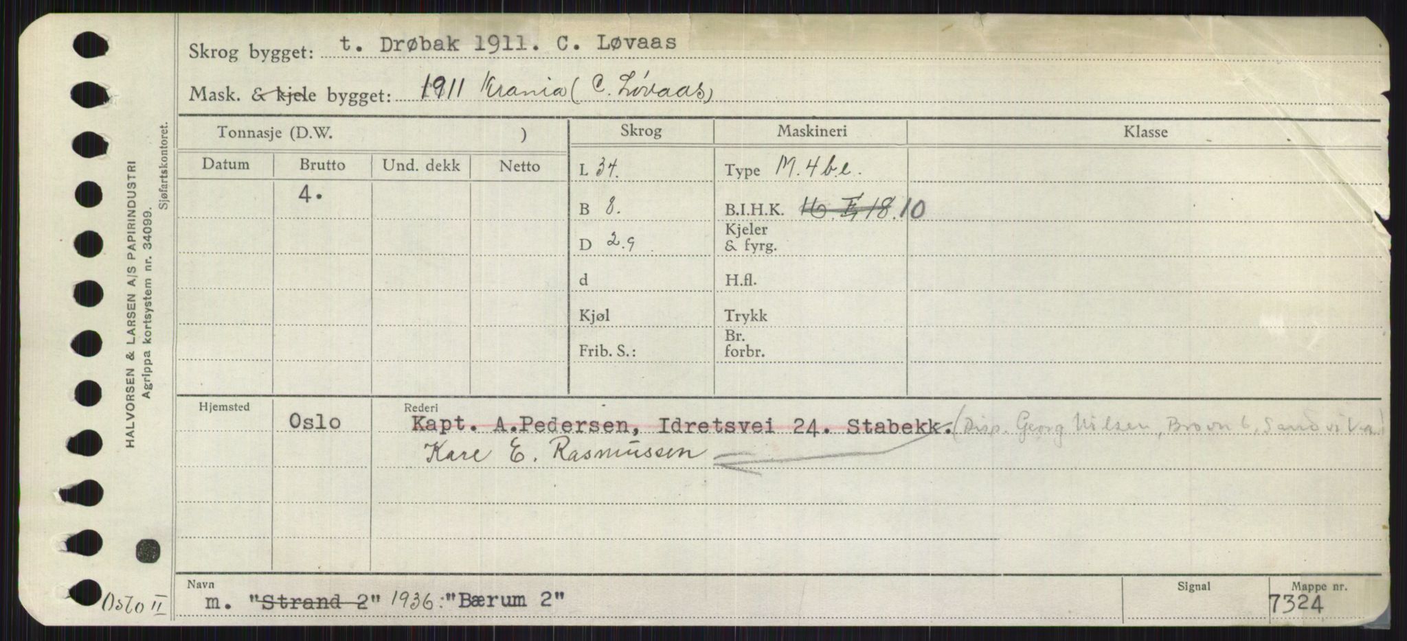 Sjøfartsdirektoratet med forløpere, Skipsmålingen, RA/S-1627/H/Ha/L0001/0002: Fartøy, A-Eig / Fartøy Bjør-Eig, p. 437