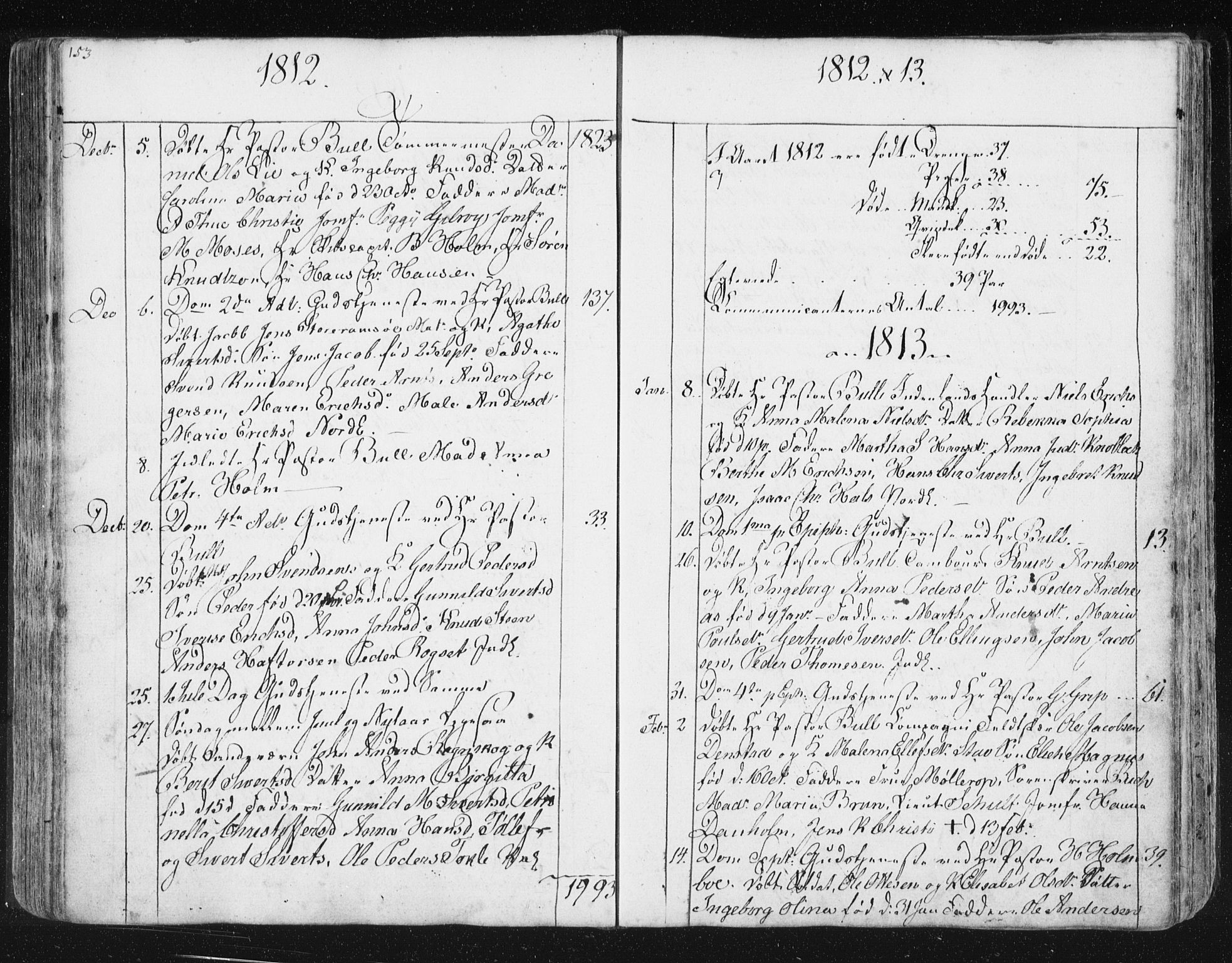 Ministerialprotokoller, klokkerbøker og fødselsregistre - Møre og Romsdal, SAT/A-1454/572/L0841: Parish register (official) no. 572A04, 1784-1819, p. 153