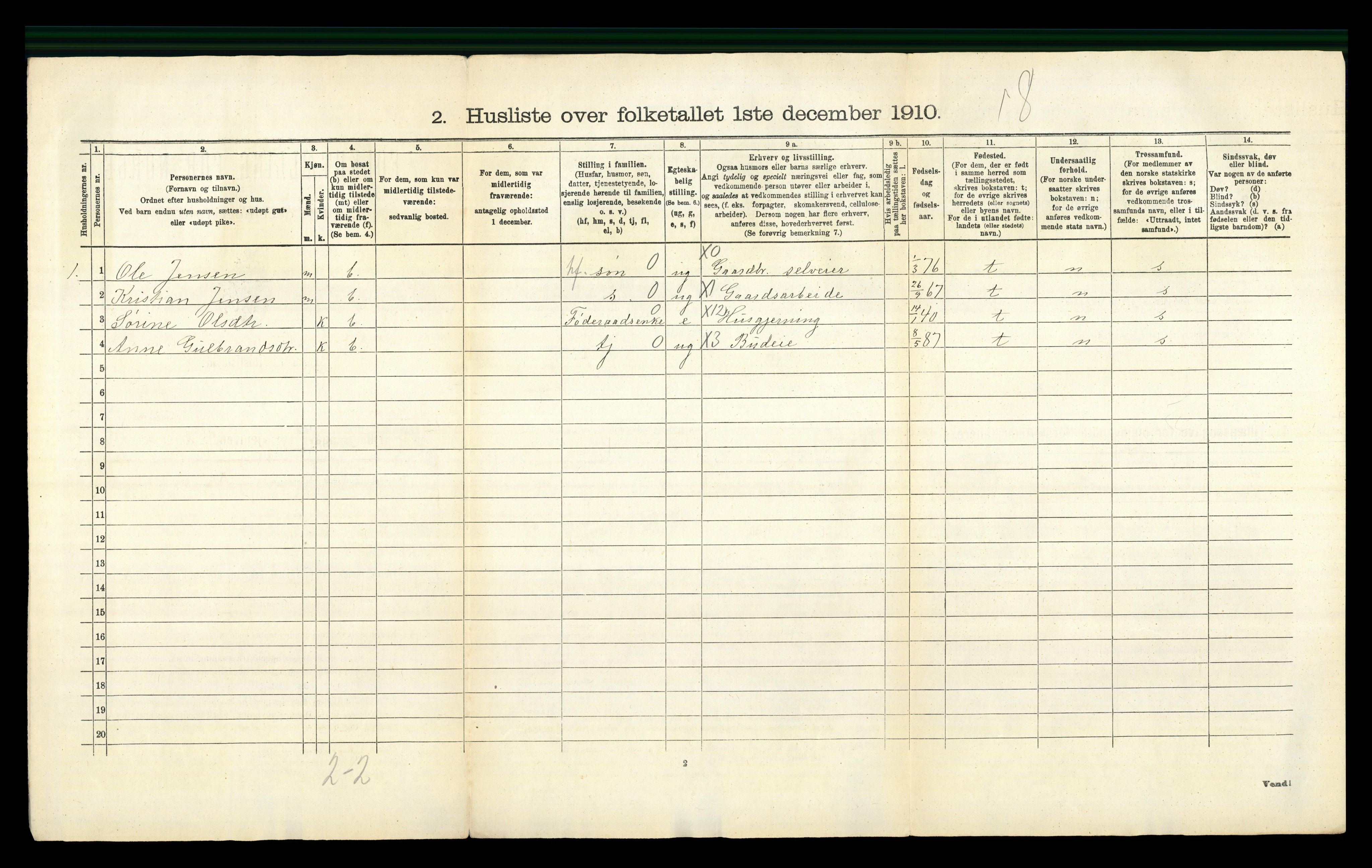 RA, 1910 census for Gjerdrum, 1910, p. 34