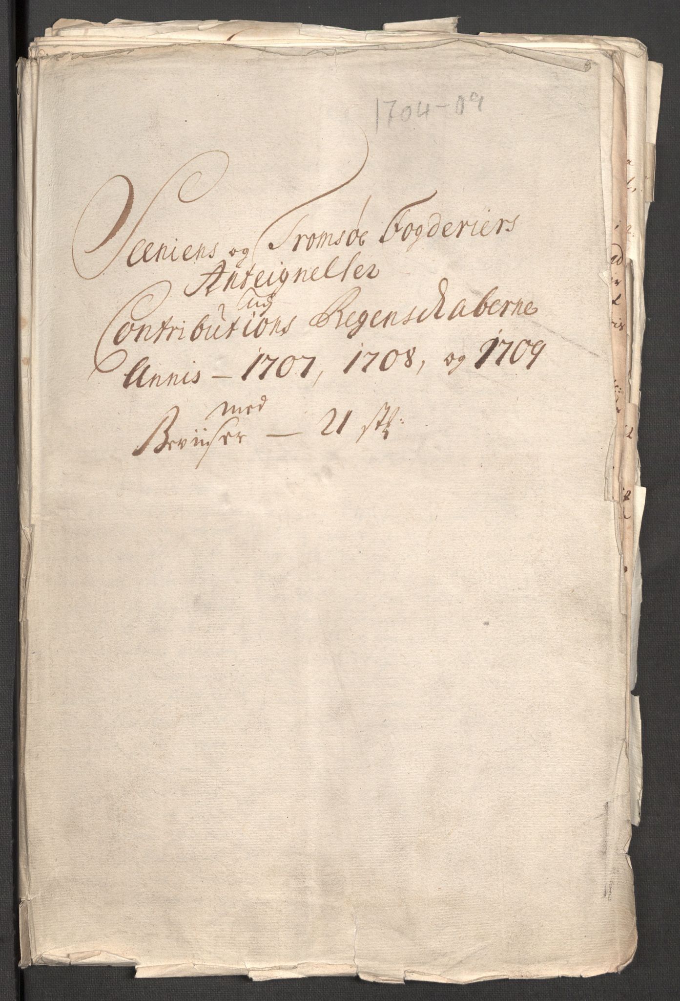 Rentekammeret inntil 1814, Reviderte regnskaper, Fogderegnskap, RA/EA-4092/R68/L4757: Fogderegnskap Senja og Troms, 1708-1710, p. 79