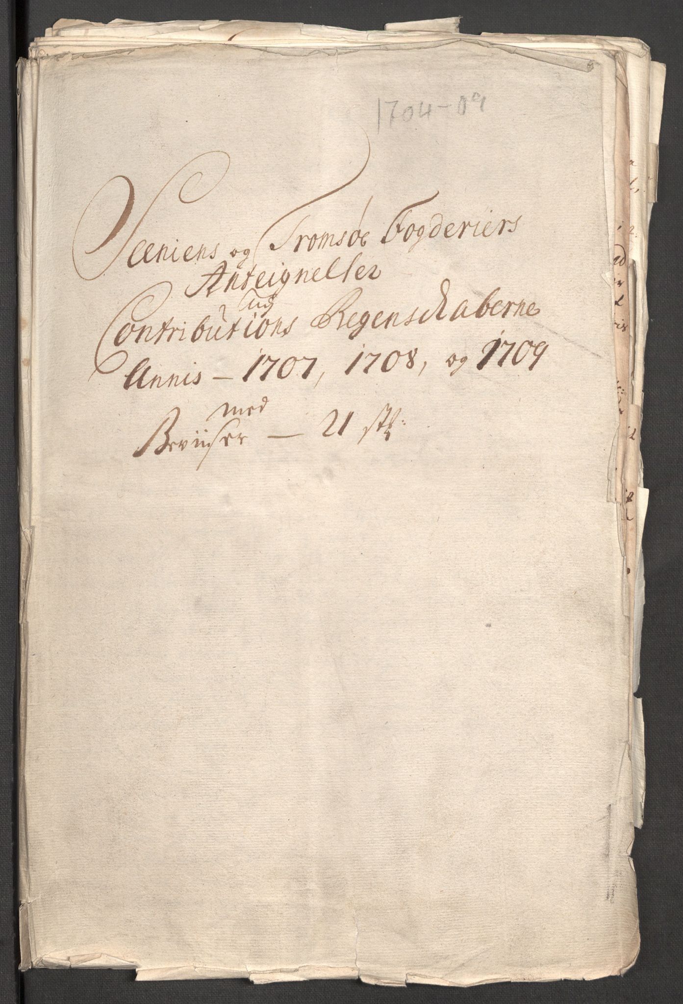 Rentekammeret inntil 1814, Reviderte regnskaper, Fogderegnskap, AV/RA-EA-4092/R68/L4757: Fogderegnskap Senja og Troms, 1708-1710, p. 79