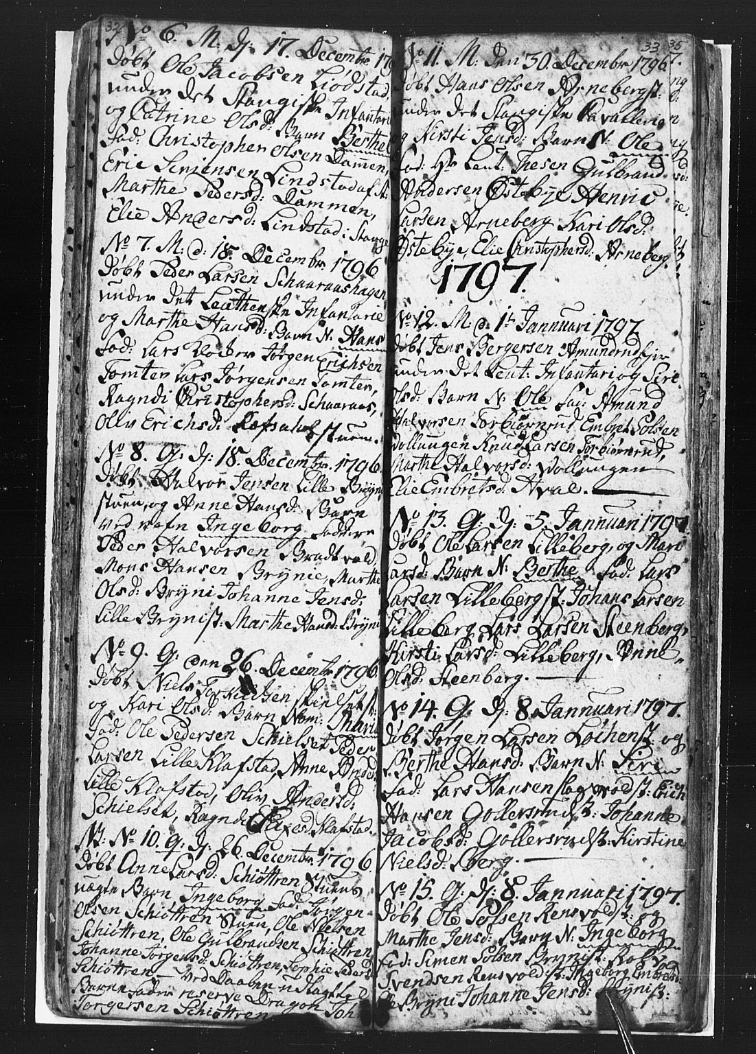 Romedal prestekontor, AV/SAH-PREST-004/L/L0002: Parish register (copy) no. 2, 1795-1800, p. 32-33