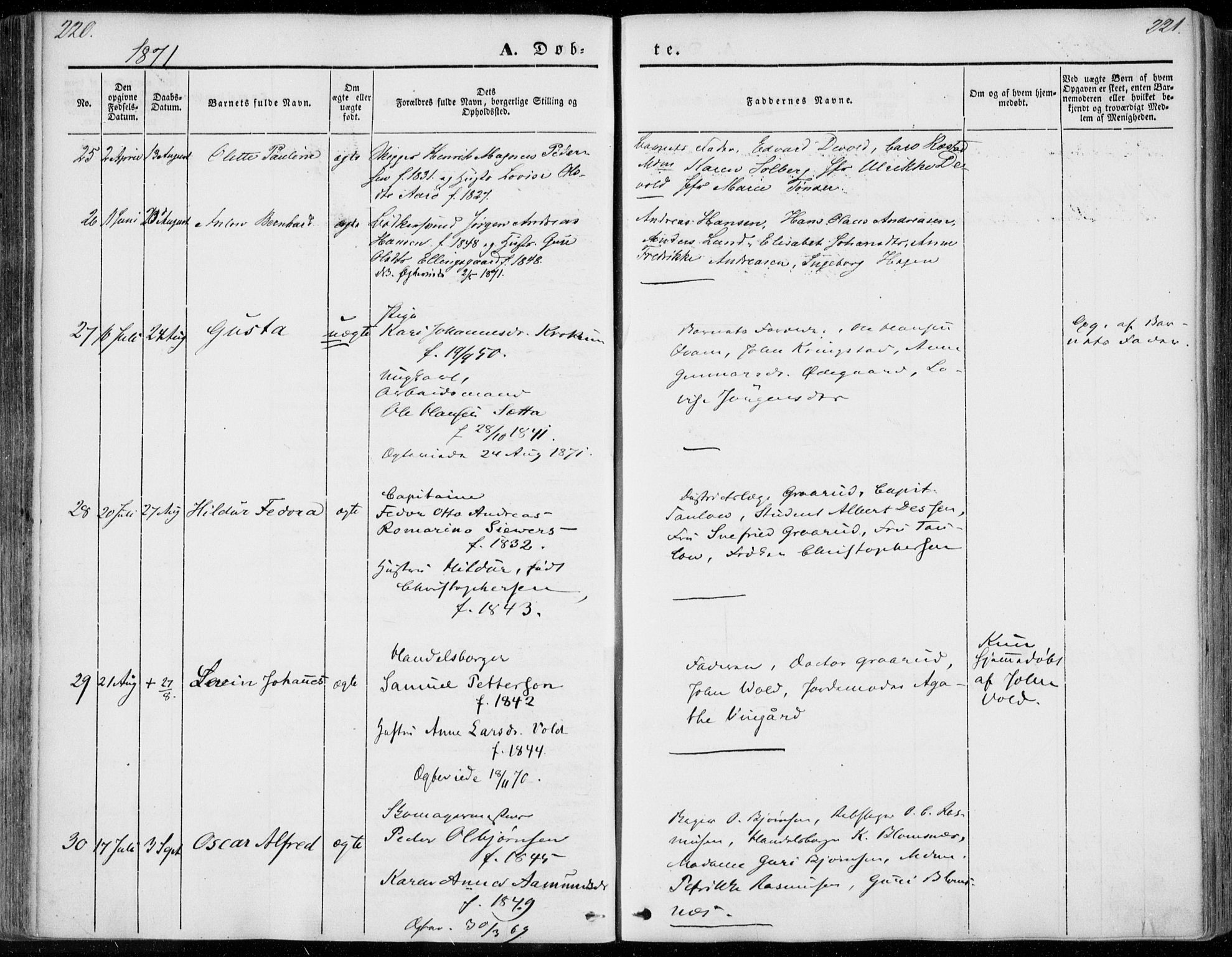 Ministerialprotokoller, klokkerbøker og fødselsregistre - Møre og Romsdal, AV/SAT-A-1454/558/L0689: Parish register (official) no. 558A03, 1843-1872, p. 220-221