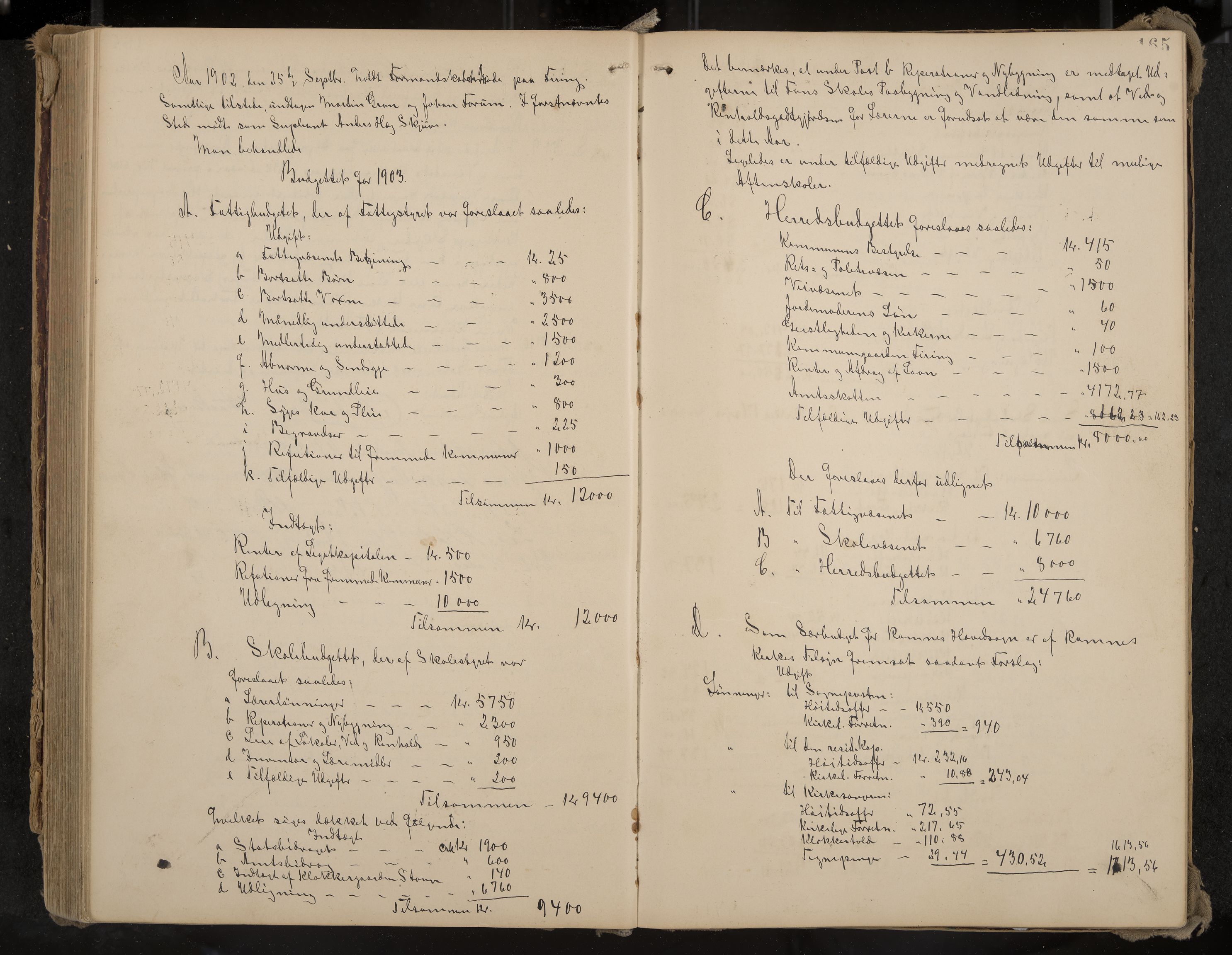 Ramnes formannskap og sentraladministrasjon, IKAK/0718021/A/Aa/L0004: Møtebok, 1892-1907, p. 165