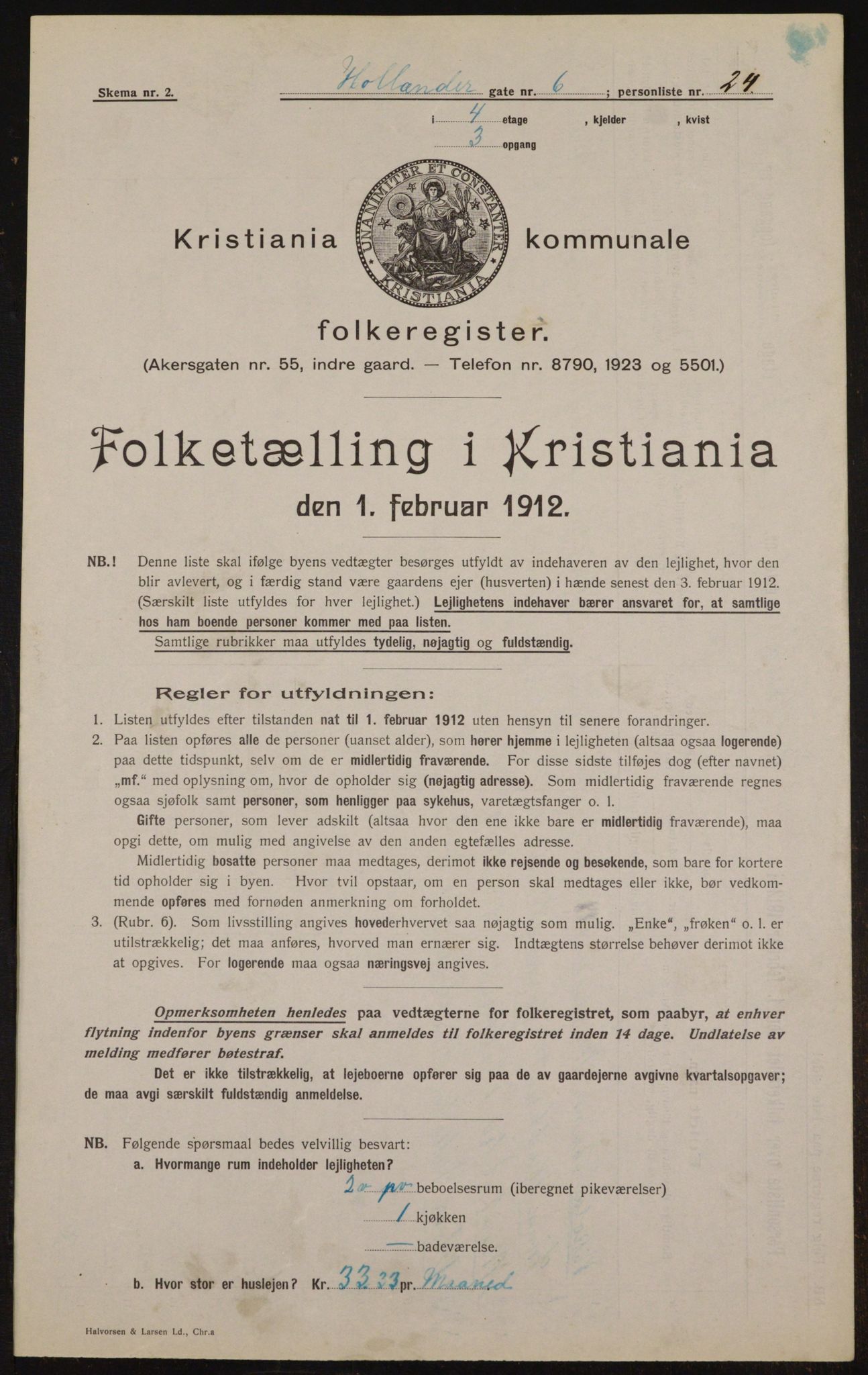 OBA, Municipal Census 1912 for Kristiania, 1912, p. 41150