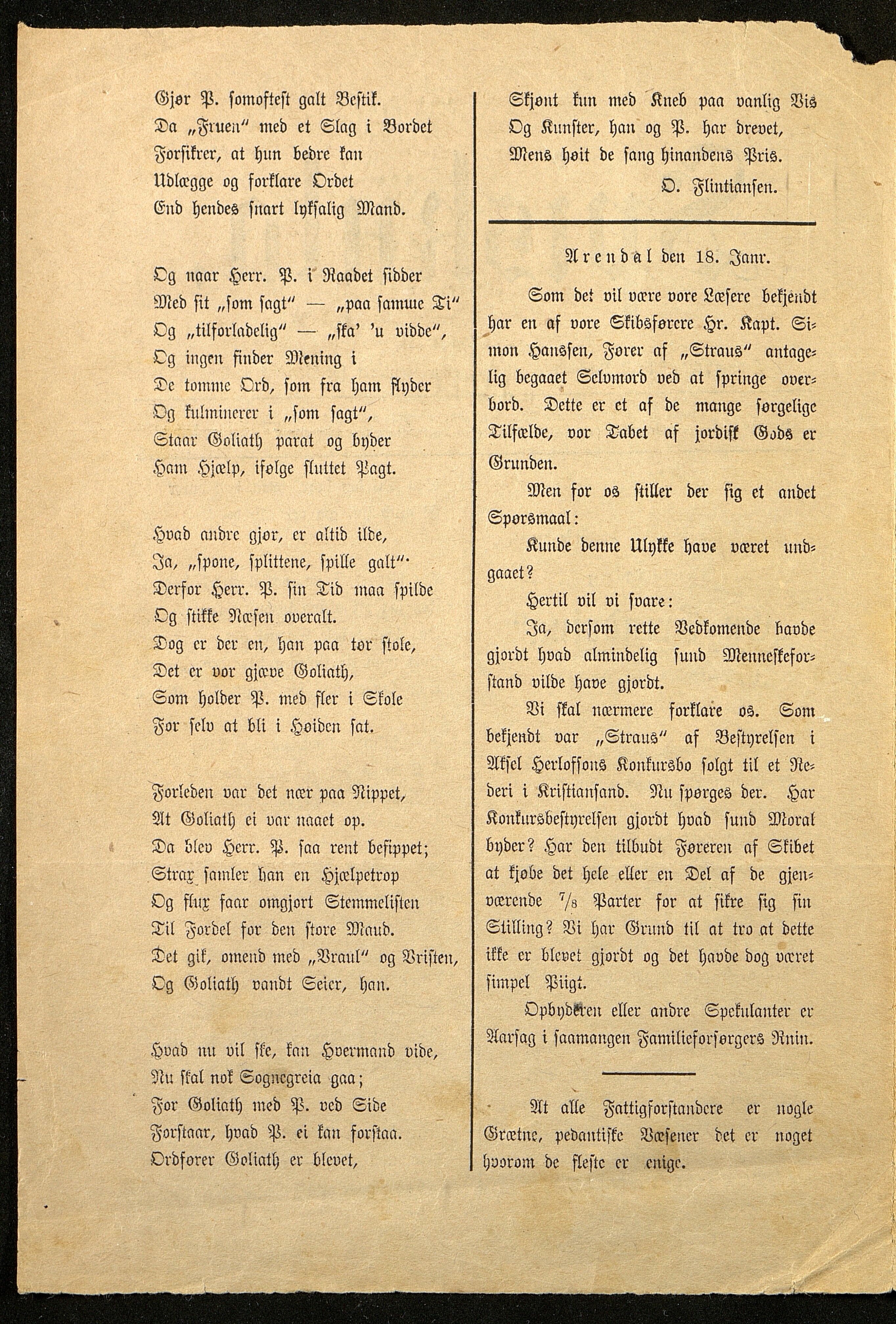 Spidskuglen, AAKS/PA-2823/X/L0001/0002: Spidskuglen / Årg. 1888, nr. 1–11, 16, 38, 43–46, 1888