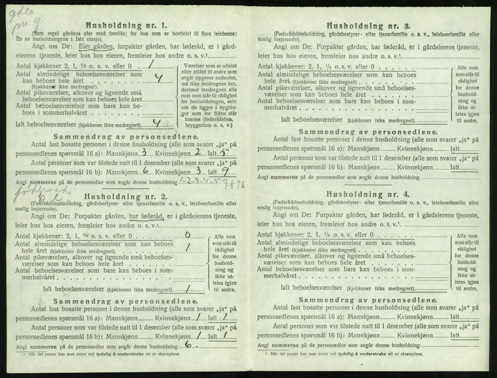 SAT, 1920 census for Volda, 1920, p. 1575