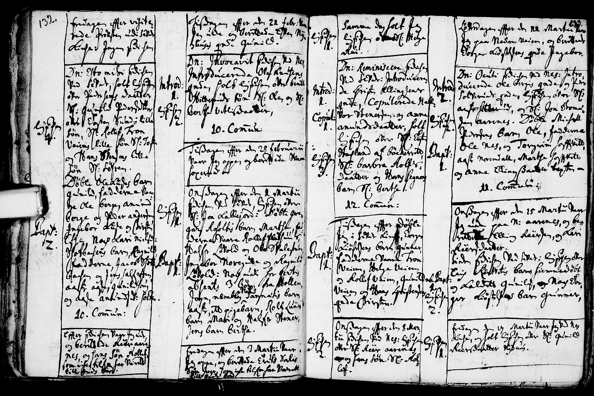 Sauherad kirkebøker, SAKO/A-298/F/Fa/L0002: Parish register (official) no. I 2, 1681-1720, p. 132-133