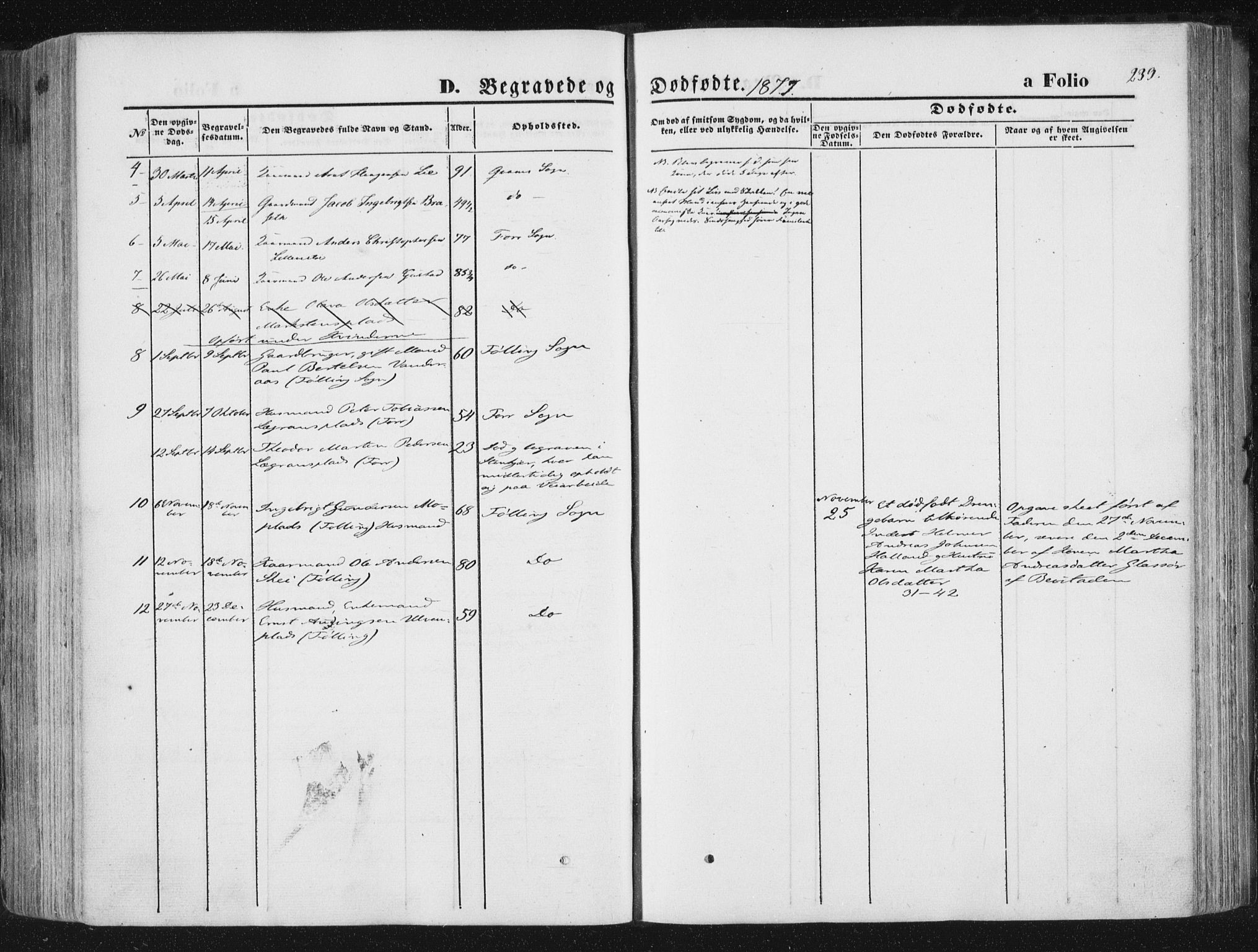 Ministerialprotokoller, klokkerbøker og fødselsregistre - Nord-Trøndelag, SAT/A-1458/746/L0447: Parish register (official) no. 746A06, 1860-1877, p. 239