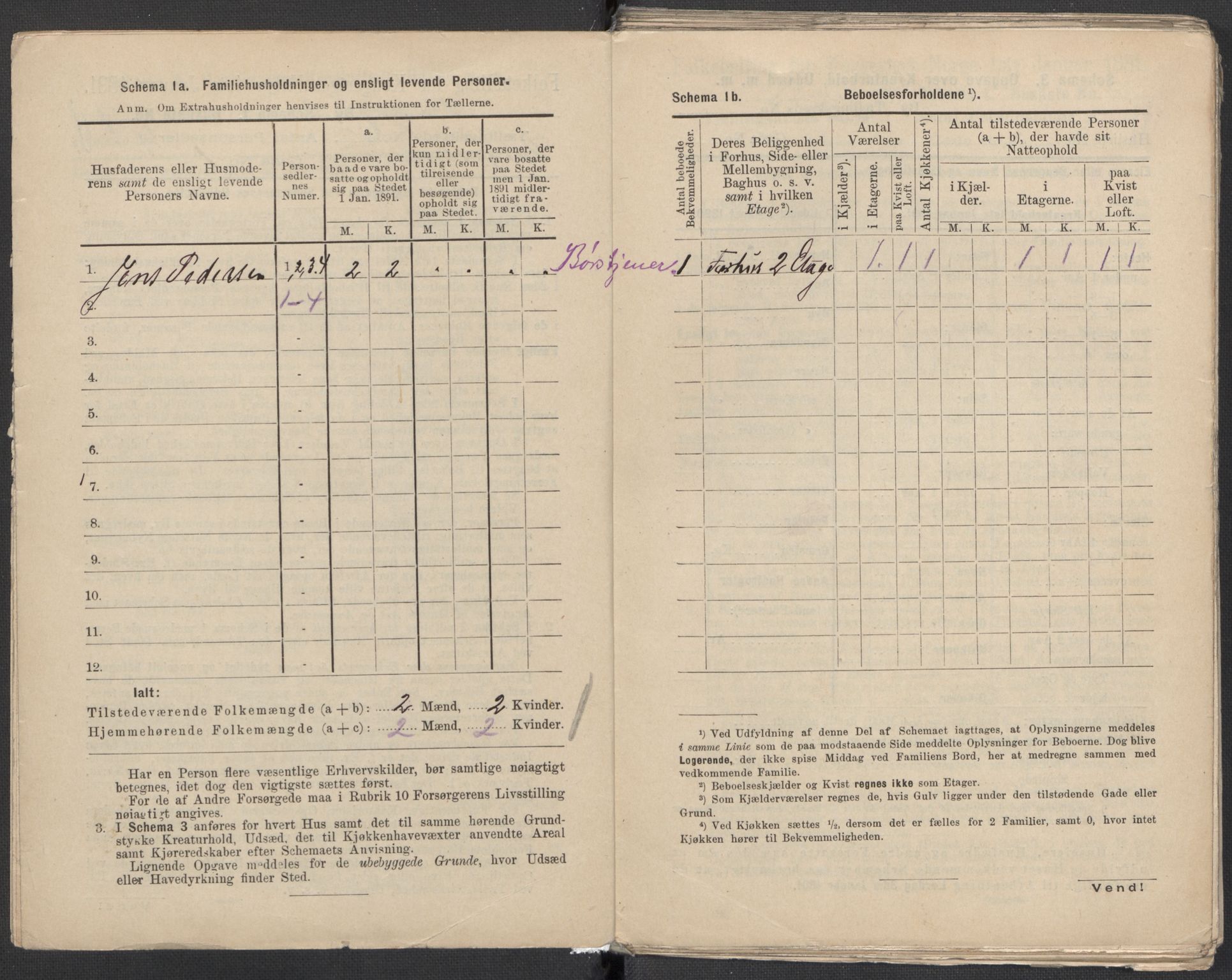 RA, 1891 Census for 1301 Bergen, 1891, p. 1014