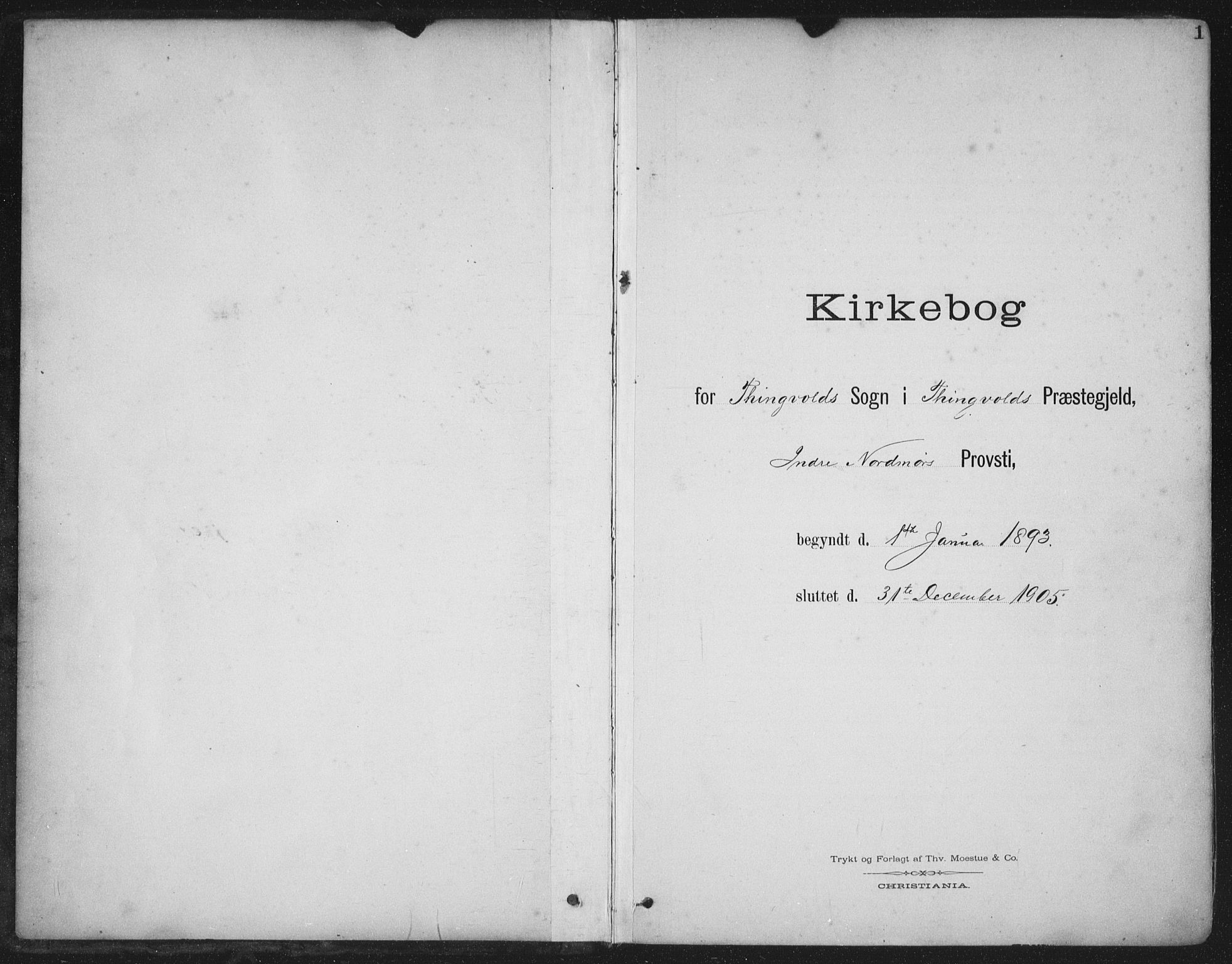 Ministerialprotokoller, klokkerbøker og fødselsregistre - Møre og Romsdal, AV/SAT-A-1454/586/L0988: Parish register (official) no. 586A14, 1893-1905, p. 1