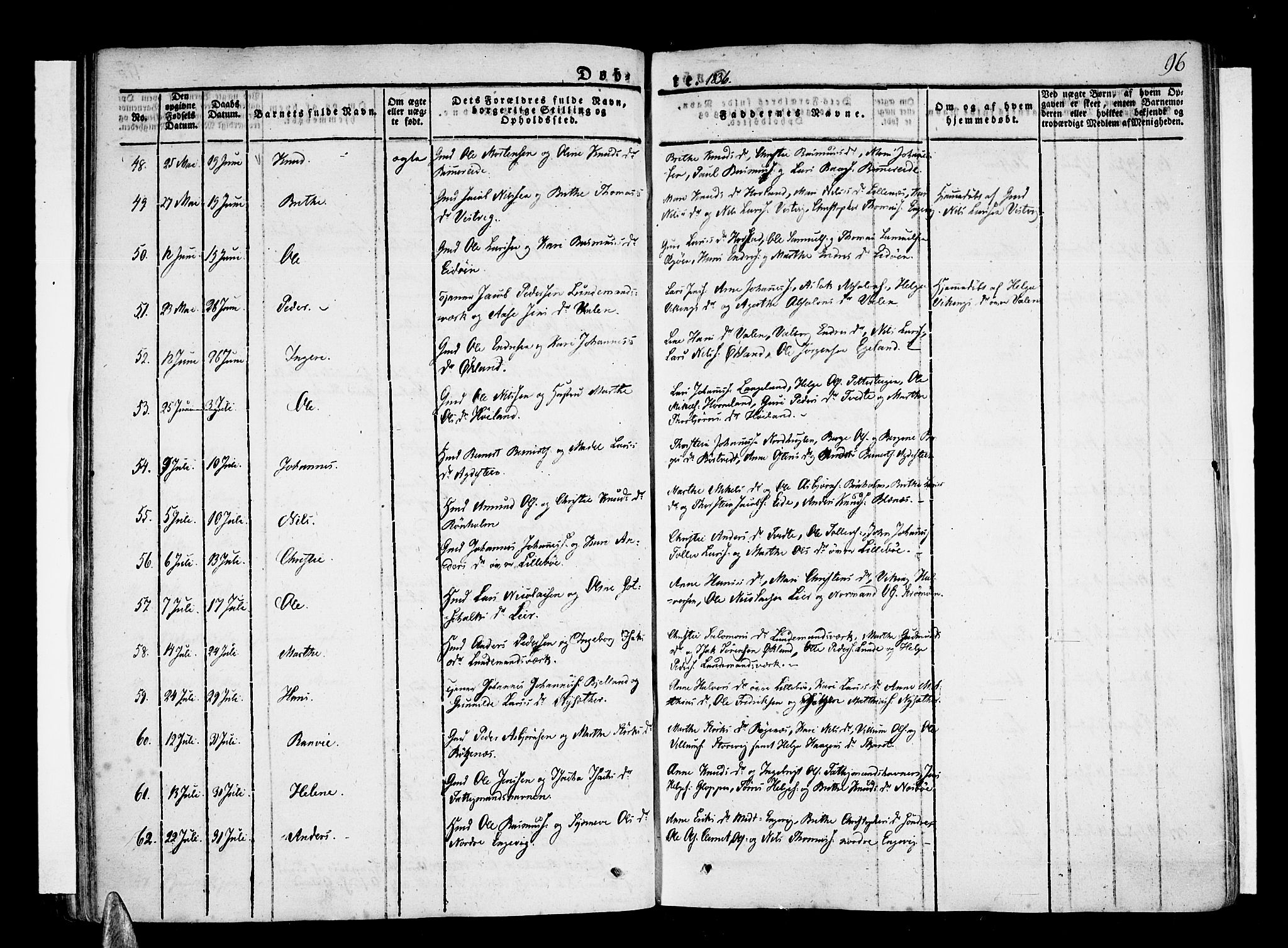 Stord sokneprestembete, AV/SAB-A-78201/H/Haa: Parish register (official) no. A 6, 1826-1840, p. 96