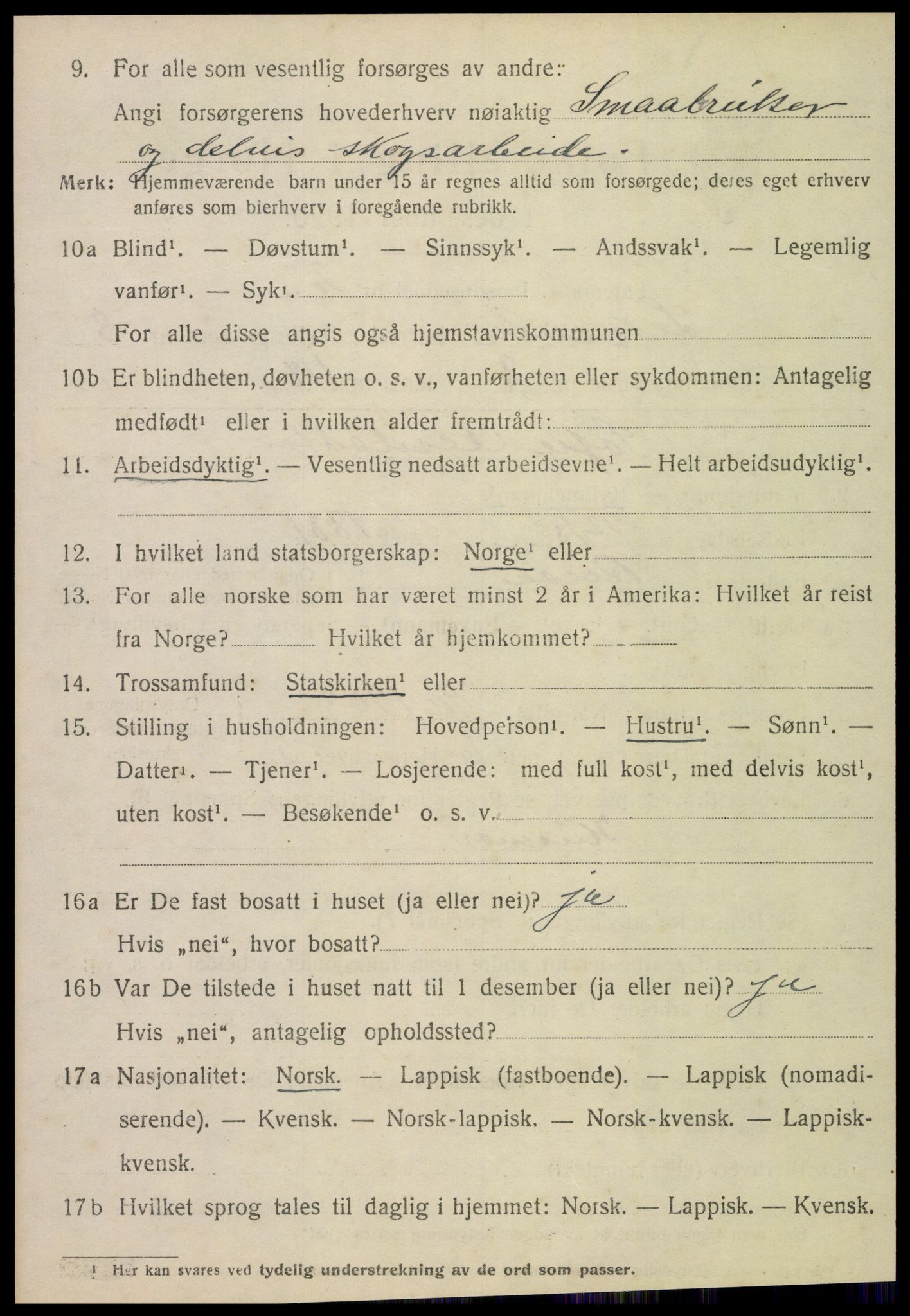 SAT, 1920 census for Leksvik, 1920, p. 6595