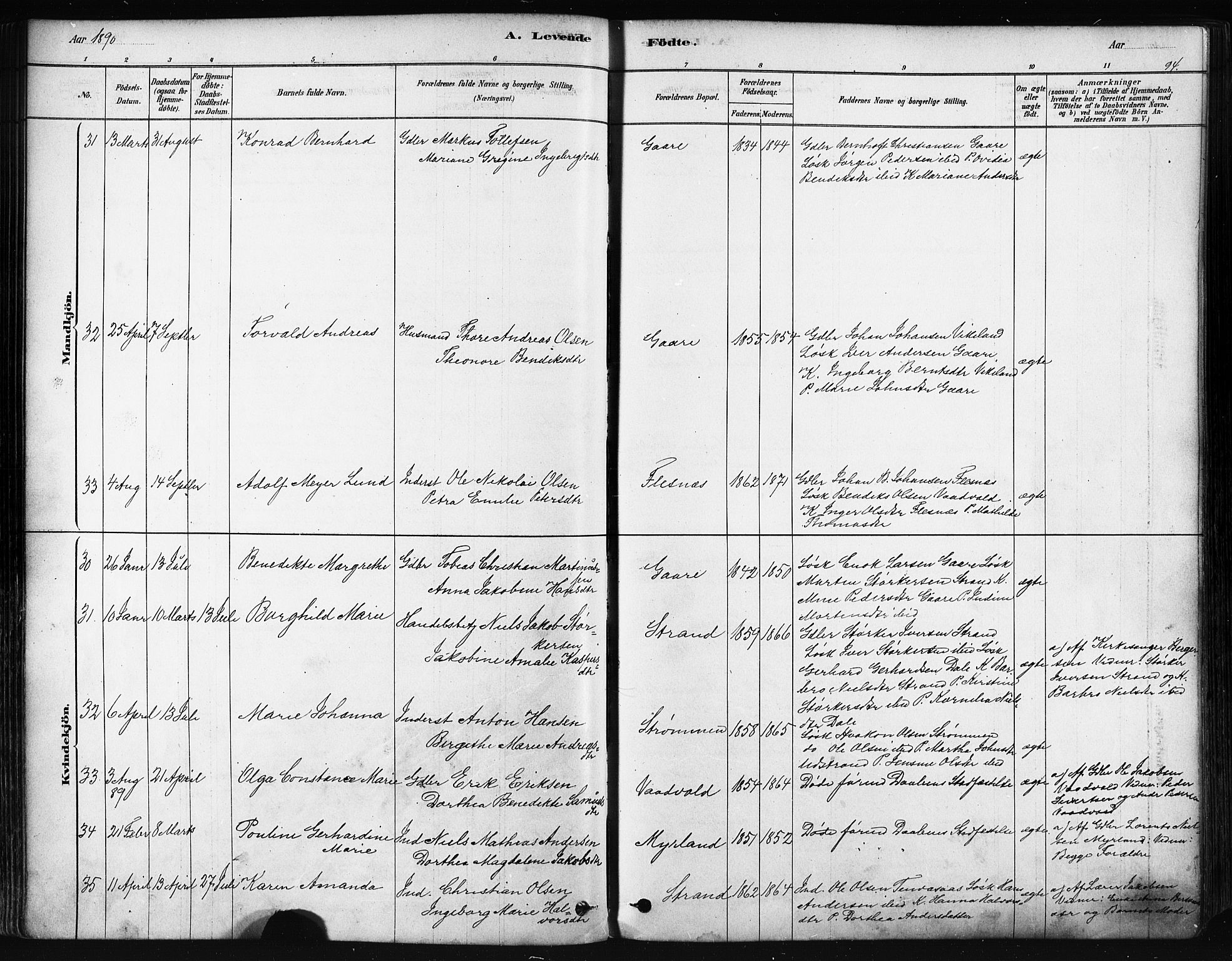 Kvæfjord sokneprestkontor, AV/SATØ-S-1323/G/Ga/Gaa/L0005kirke: Parish register (official) no. 5, 1878-1894, p. 94