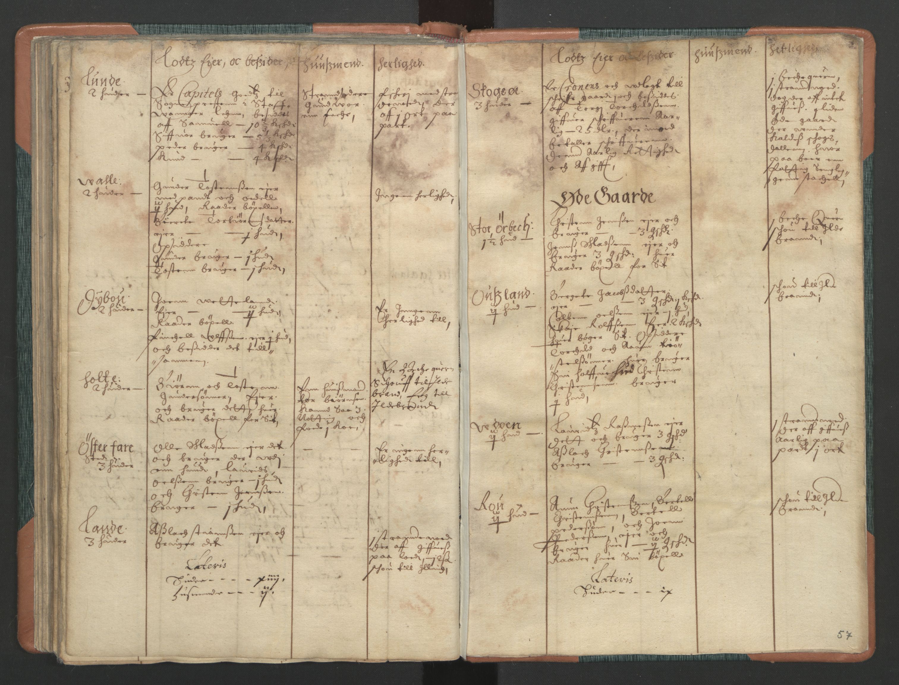 Rentekammeret inntil 1814, Realistisk ordnet avdeling, AV/RA-EA-4070/L/L0020/0001: Agder lagdømme: / Alminnelig jordebok. Mandal len, 1661, p. 56b-57a