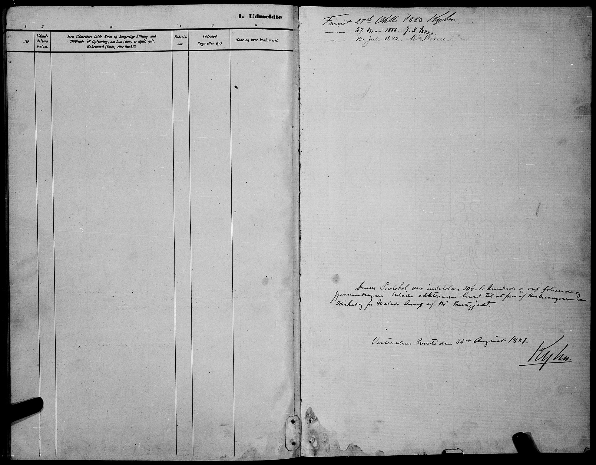 Ministerialprotokoller, klokkerbøker og fødselsregistre - Nordland, SAT/A-1459/892/L1325: Parish register (copy) no. 892C02, 1878-1896