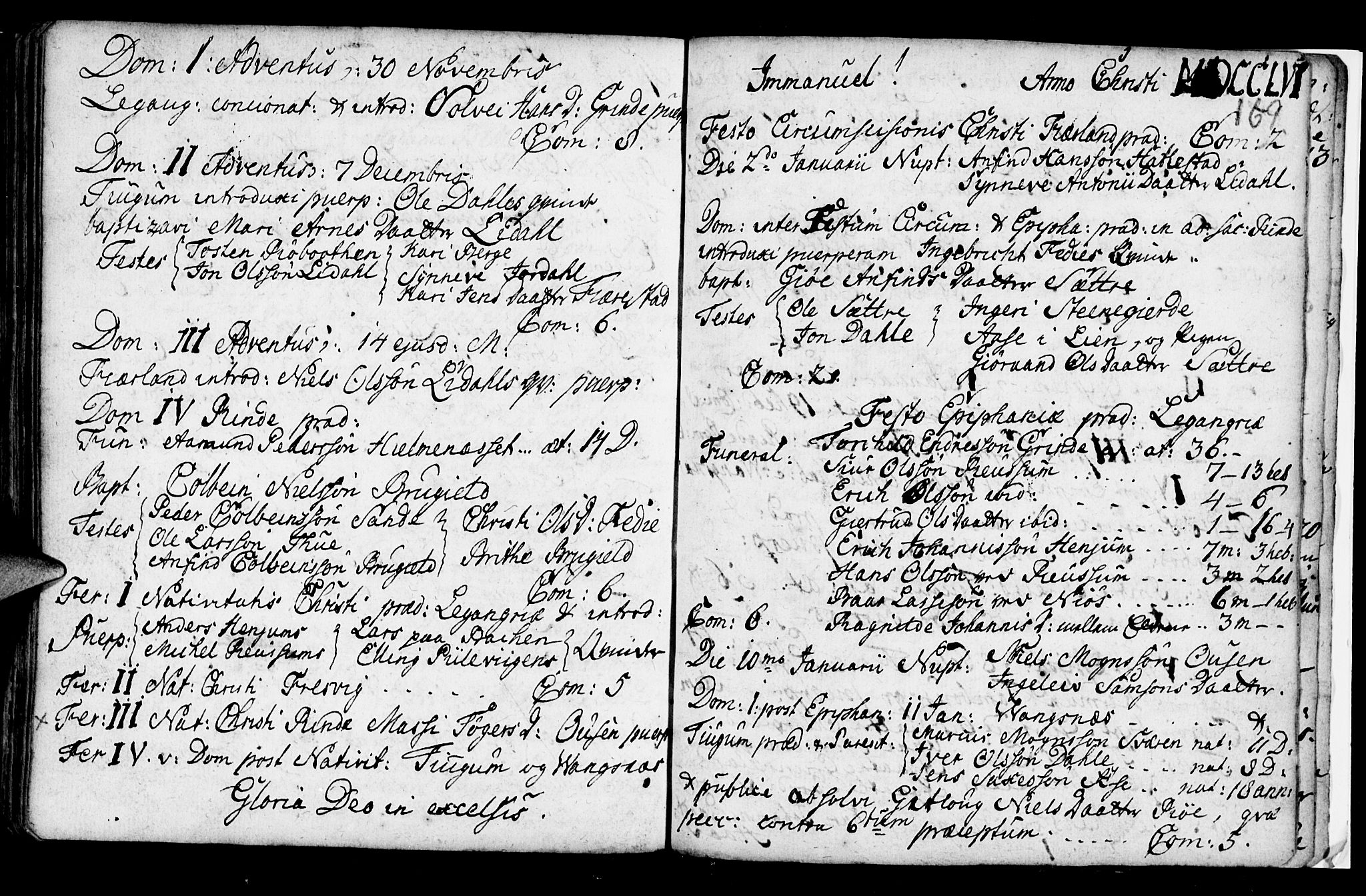 Leikanger sokneprestembete, SAB/A-81001: Parish register (official) no. A 2, 1735-1756, p. 169