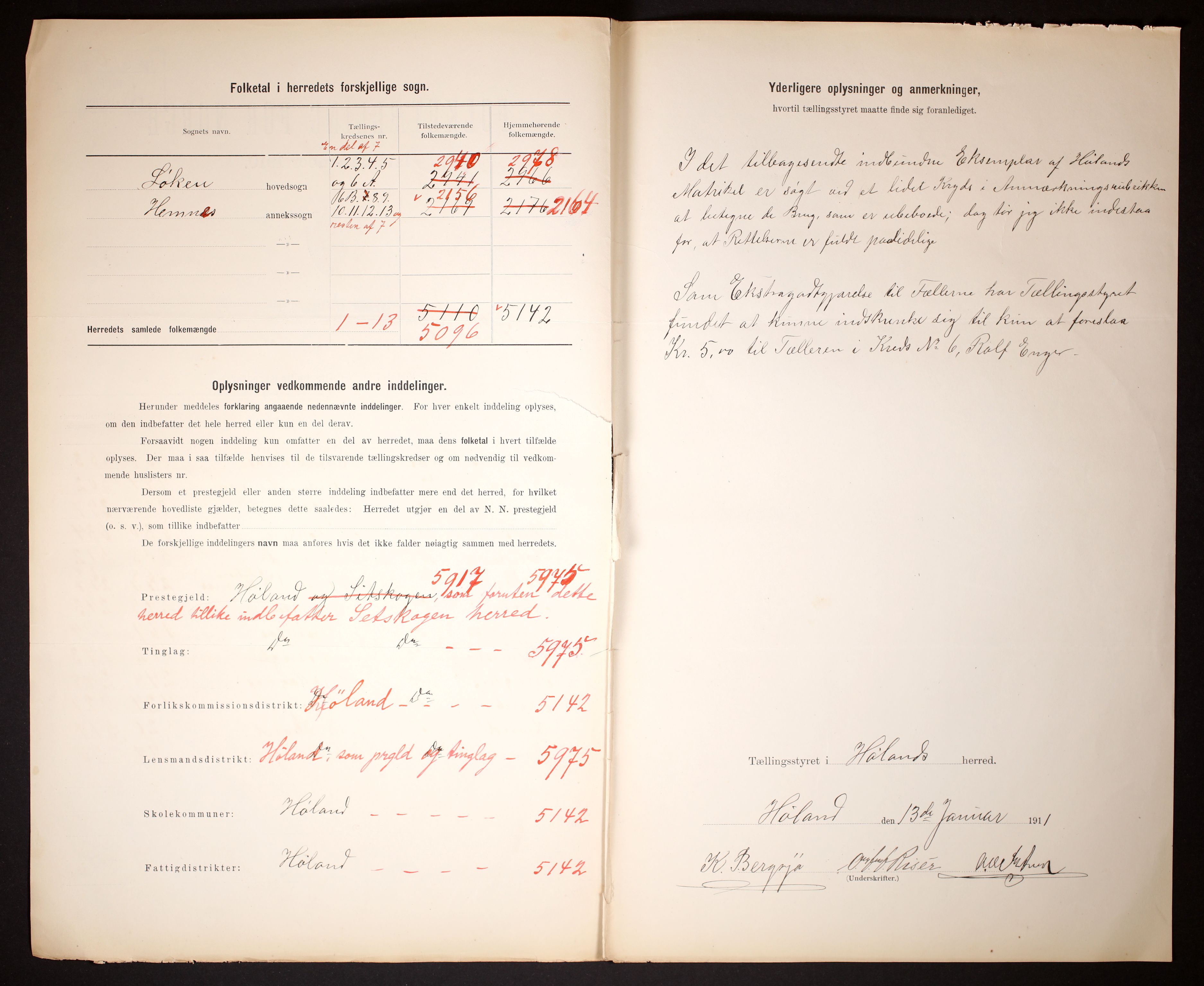 RA, 1910 census for Høland, 1910, p. 3