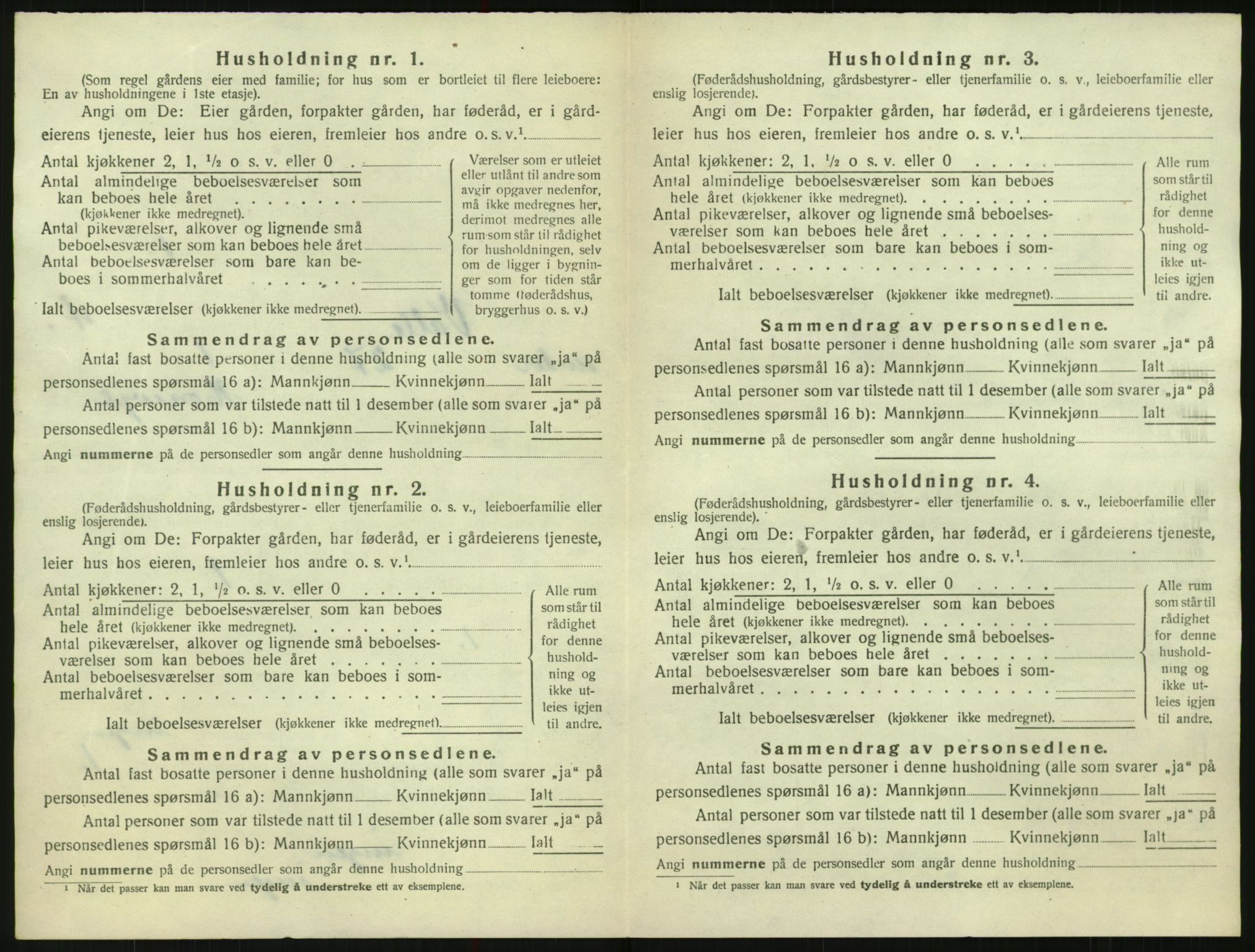 SAK, 1920 census for Valle, 1920, p. 322