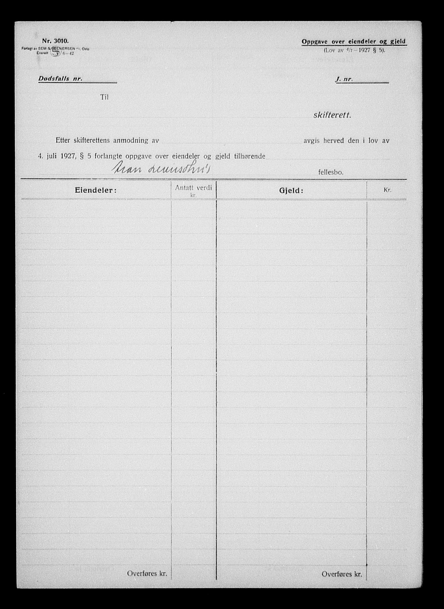 Justisdepartementet, Tilbakeføringskontoret for inndratte formuer, AV/RA-S-1564/H/Hc/Hcd/L1003: --, 1945-1947, p. 56