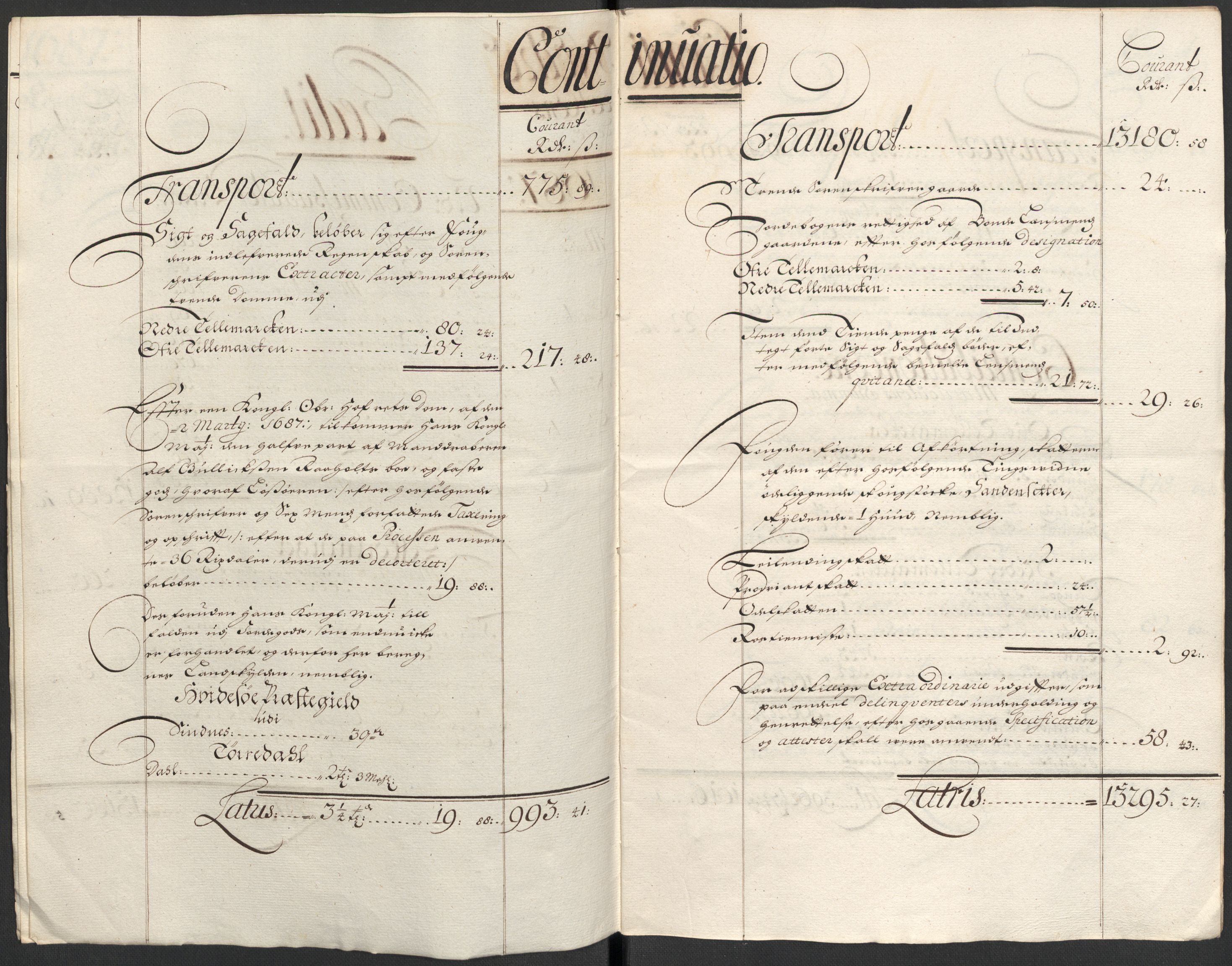 Rentekammeret inntil 1814, Reviderte regnskaper, Fogderegnskap, AV/RA-EA-4092/R35/L2088: Fogderegnskap Øvre og Nedre Telemark, 1687-1689, p. 228