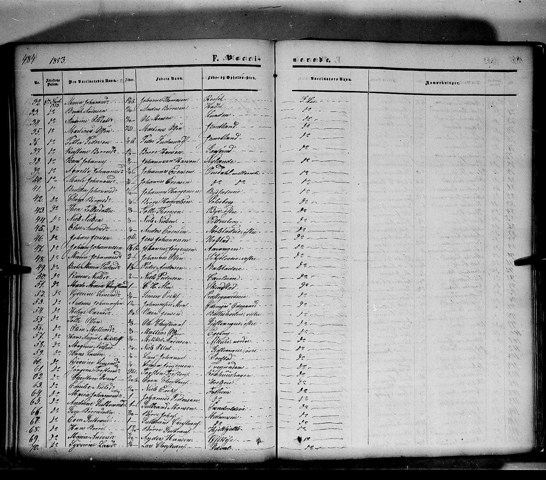 Nes prestekontor, Hedmark, SAH/PREST-020/K/Ka/L0004: Parish register (official) no. 4, 1852-1886, p. 484
