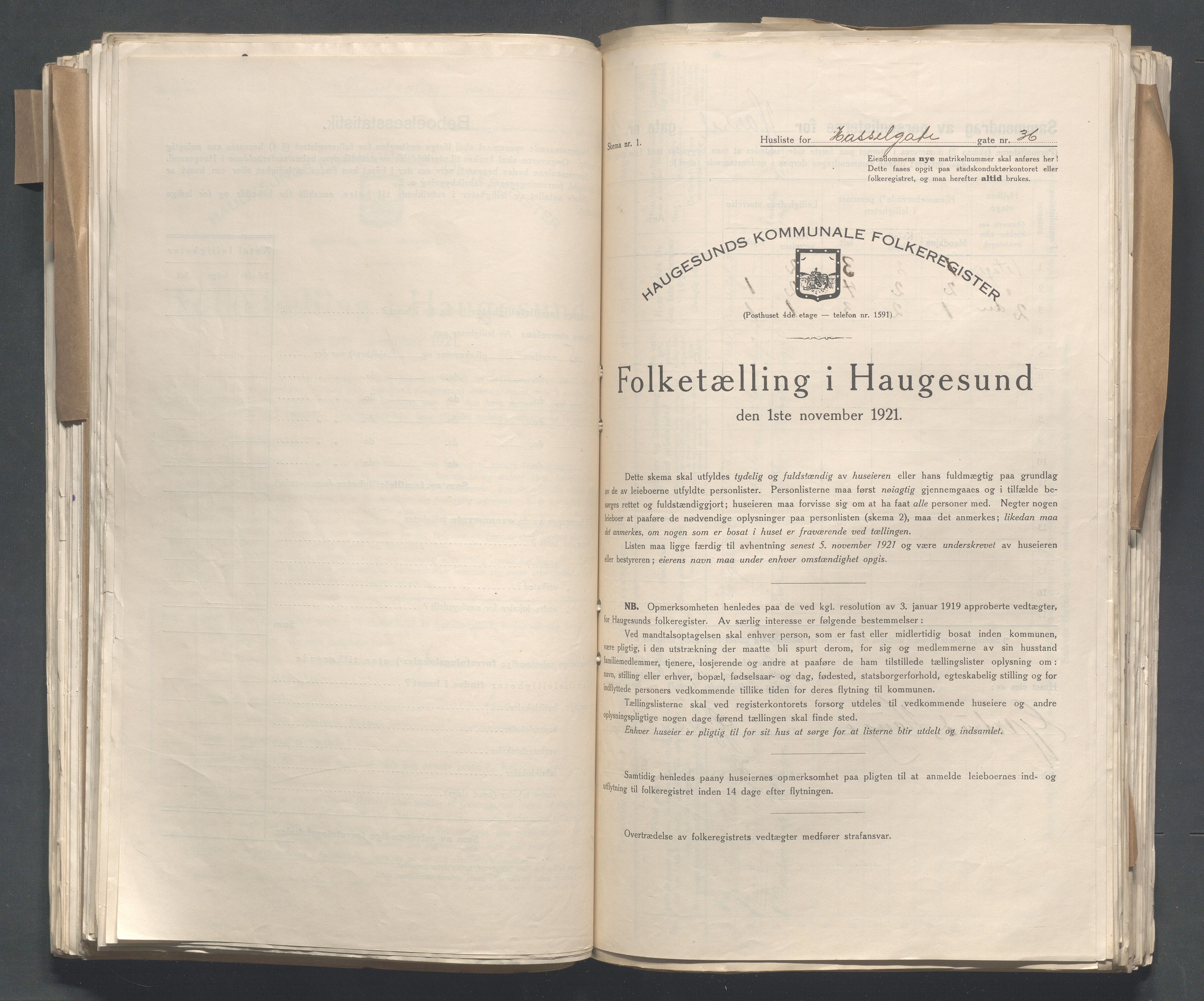 IKAR, Local census 1.11.1921 for Haugesund, 1921, p. 6054