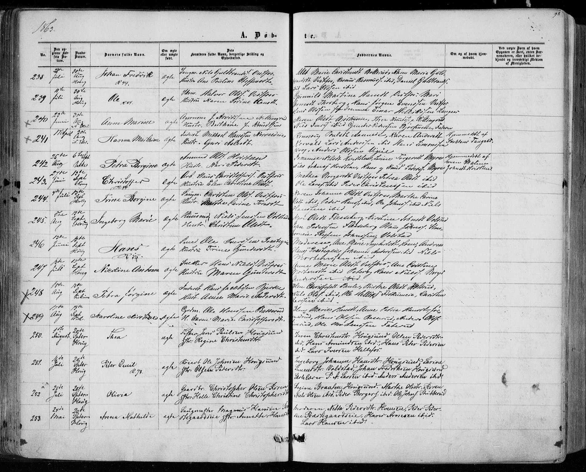 Eiker kirkebøker, SAKO/A-4/F/Fa/L0016: Parish register (official) no. I 16, 1860-1868, p. 98