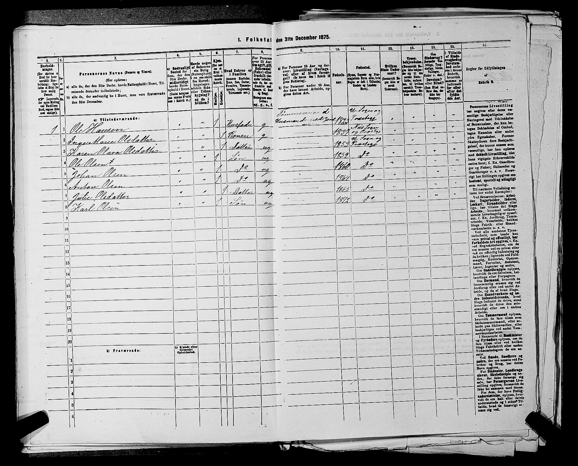 RA, 1875 census for 0224P Aurskog, 1875, p. 410