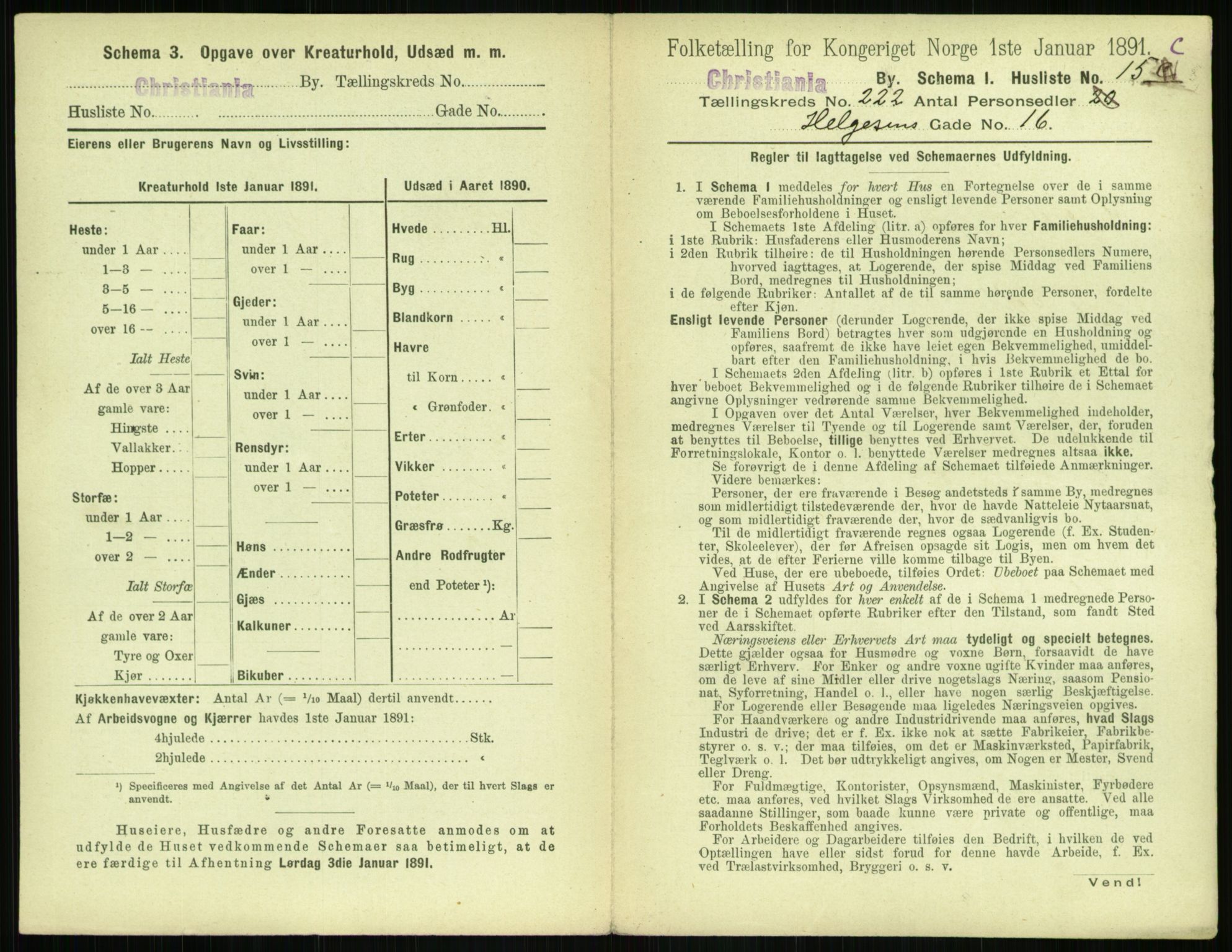 RA, 1891 census for 0301 Kristiania, 1891, p. 133051