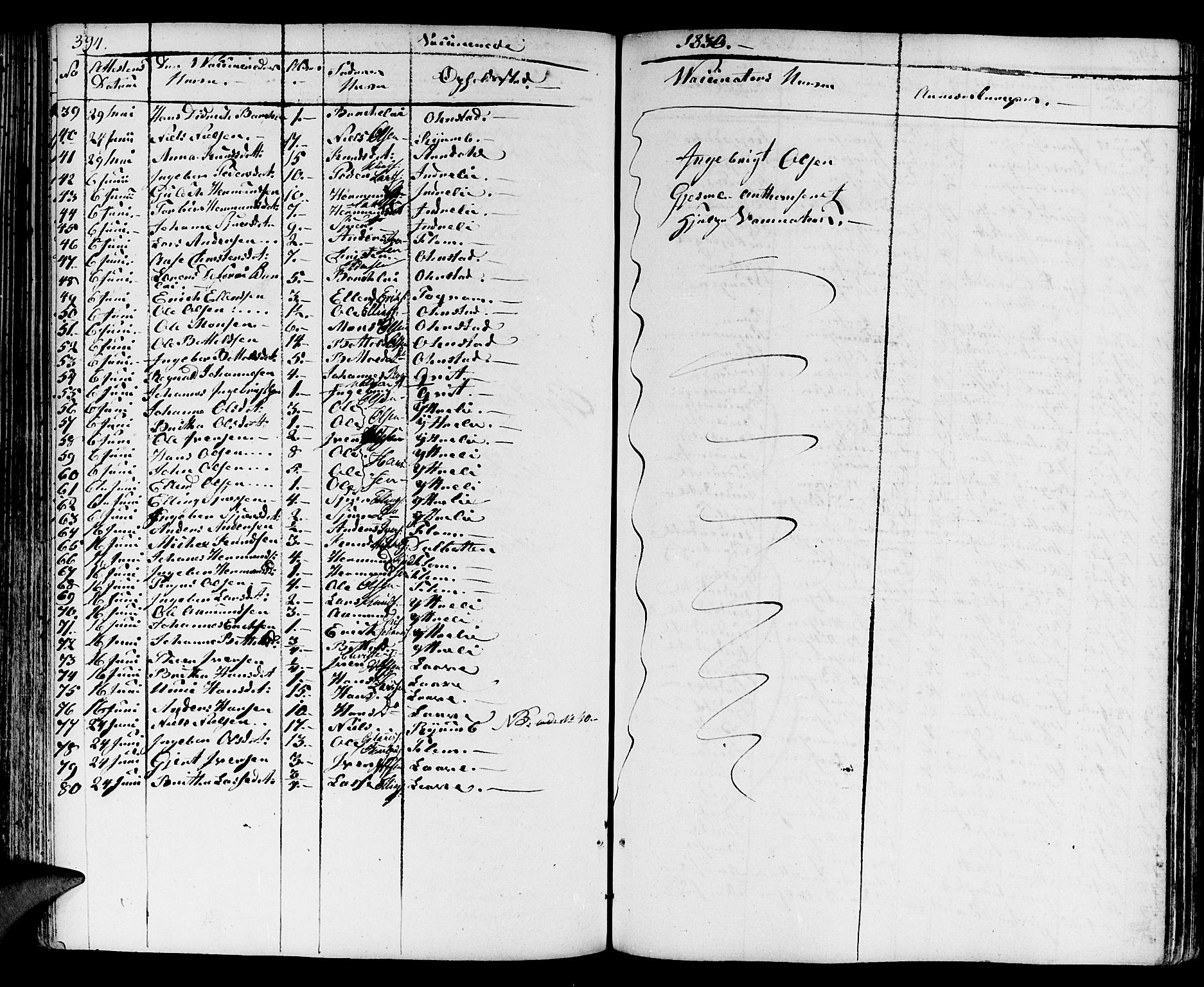 Aurland sokneprestembete, SAB/A-99937/H/Ha/Haa/L0006: Parish register (official) no. A 6, 1821-1859, p. 394