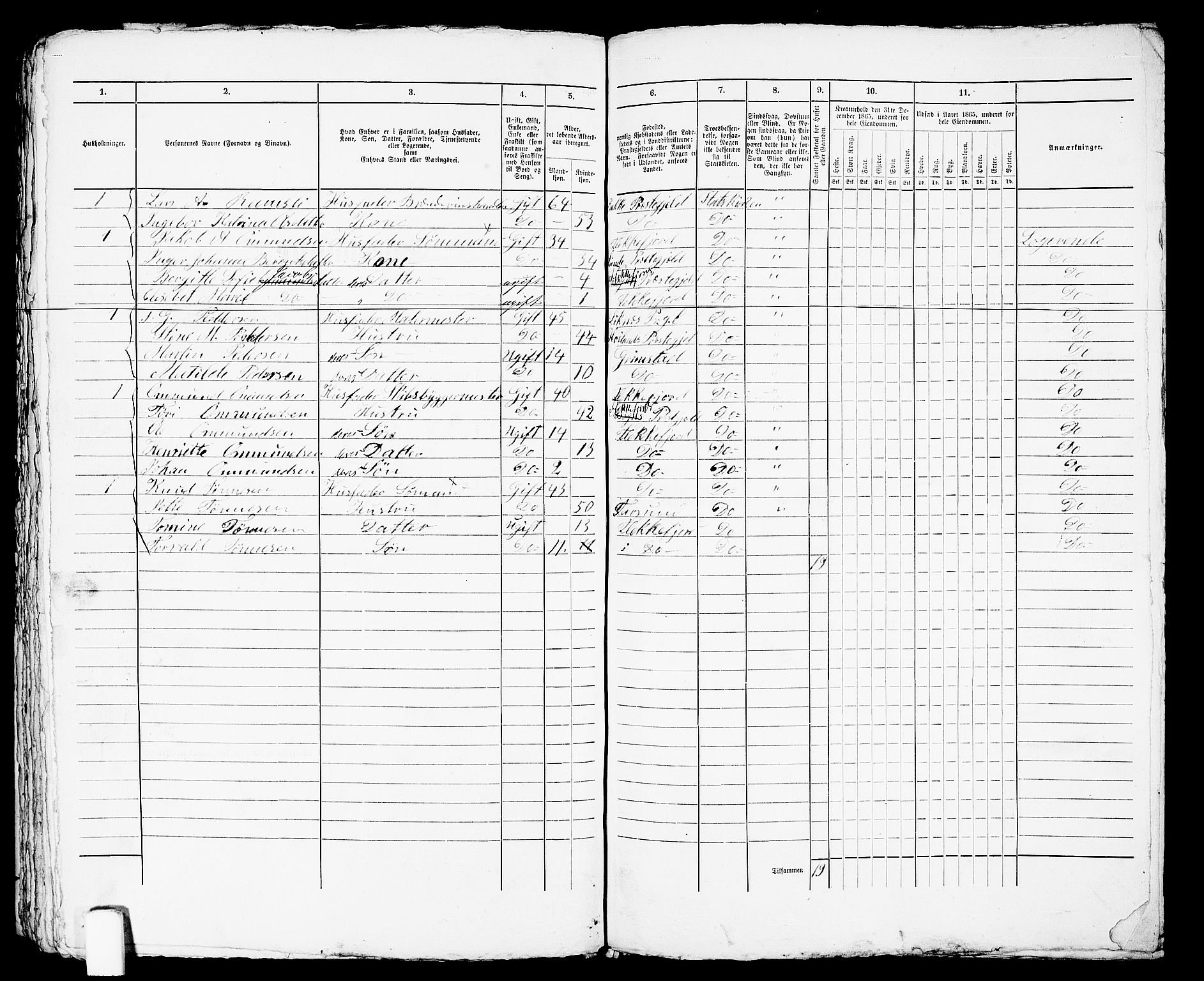 RA, 1865 census for Flekkefjord/Flekkefjord, 1865, p. 459