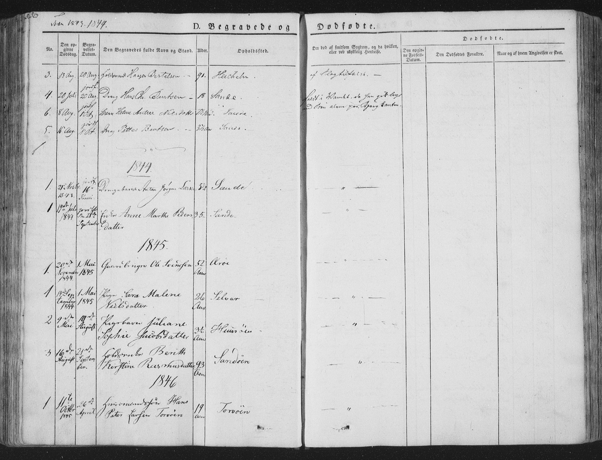 Ministerialprotokoller, klokkerbøker og fødselsregistre - Nordland, SAT/A-1459/839/L0566: Parish register (official) no. 839A03, 1825-1862, p. 523