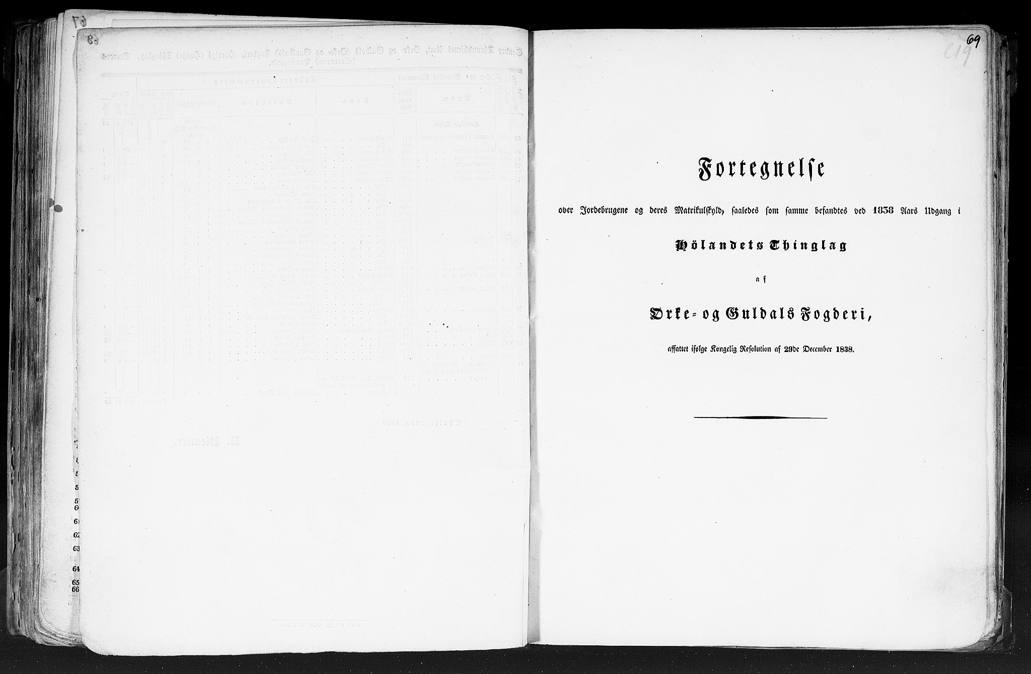 Rygh, AV/RA-PA-0034/F/Fb/L0014: Matrikkelen for 1838 - Søndre Trondhjems amt (Sør-Trøndelag fylke), 1838, p. 69a