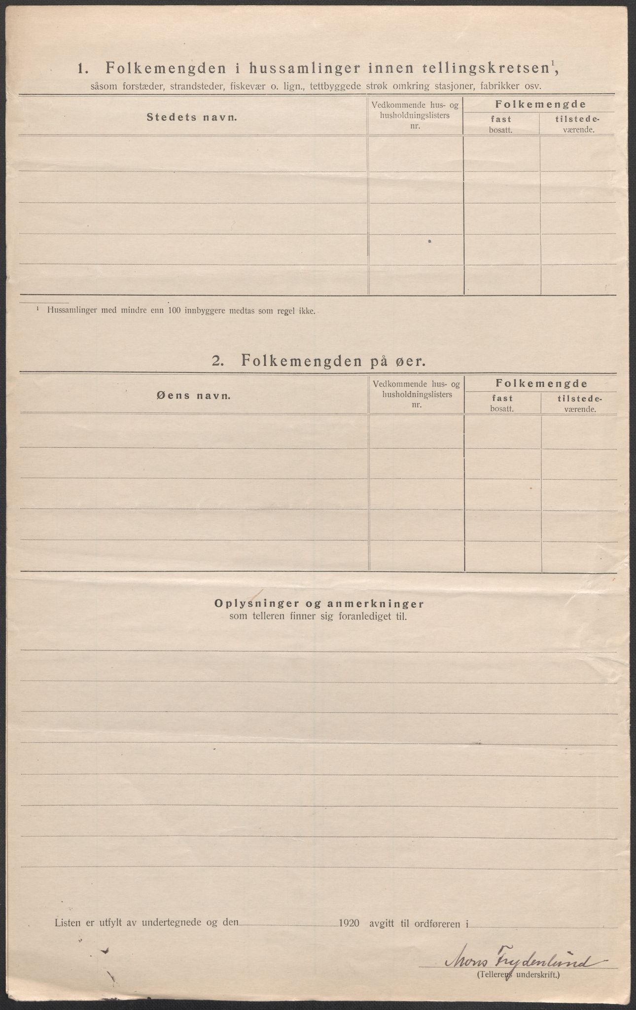 SAB, 1920 census for Lærdal, 1920, p. 16