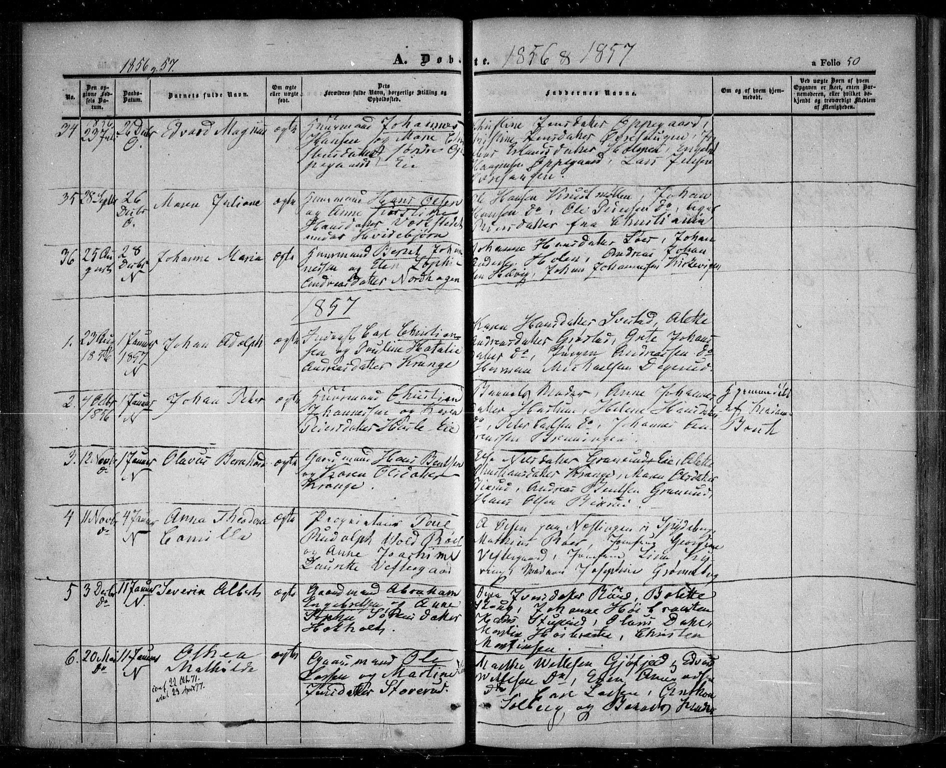 Nesodden prestekontor Kirkebøker, AV/SAO-A-10013/F/Fa/L0007: Parish register (official) no. I 7, 1848-1868, p. 50