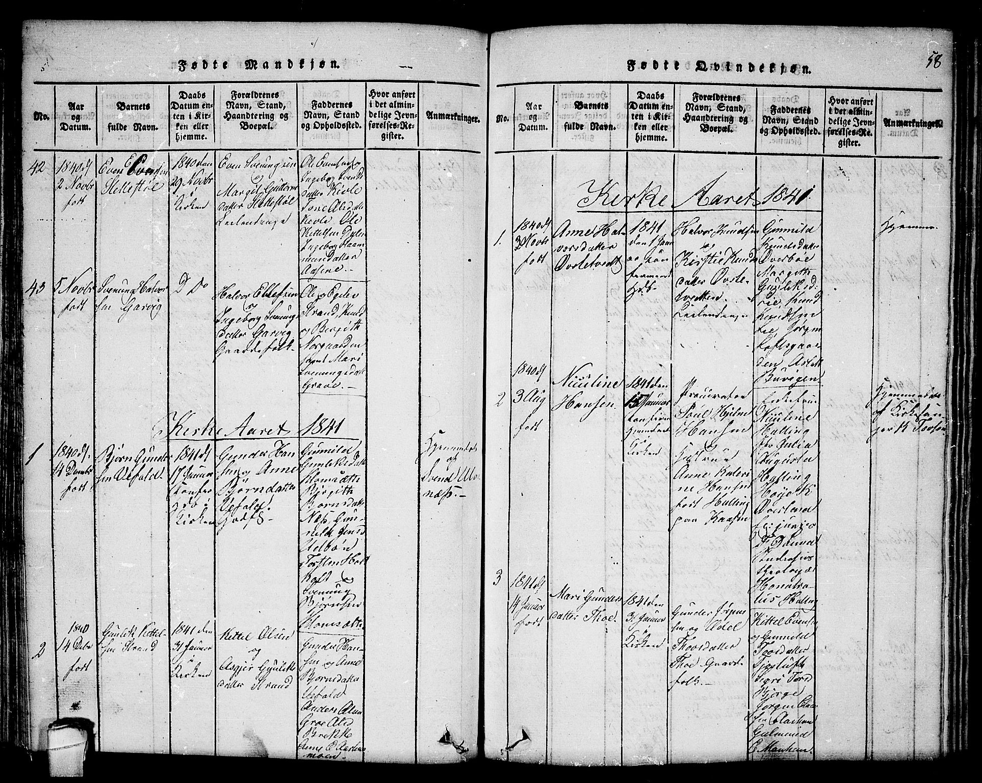 Seljord kirkebøker, SAKO/A-20/F/Fc/L0001: Parish register (official) no. III 1, 1815-1831, p. 58