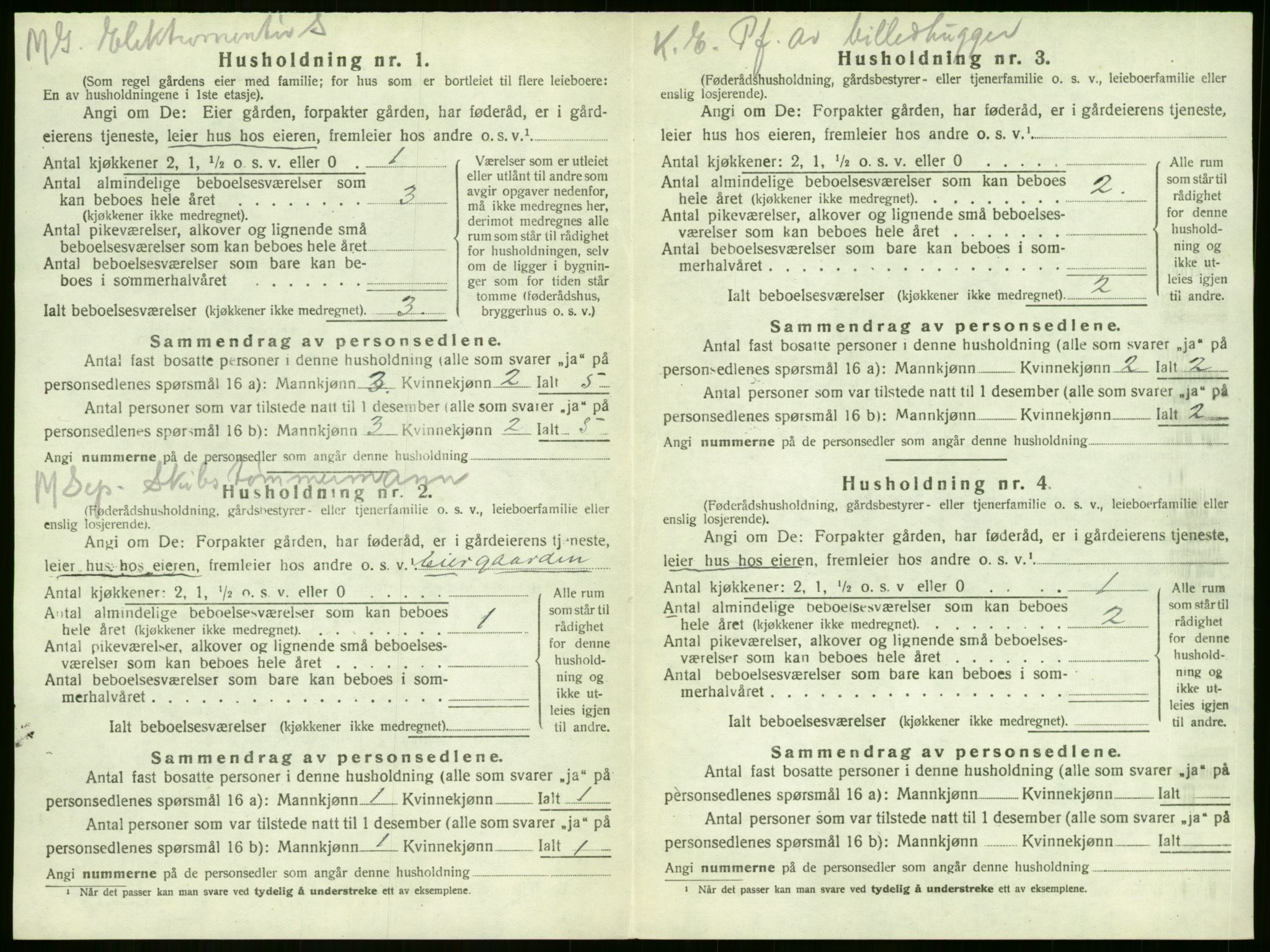 SAKO, 1920 census for Sandeherred, 1920, p. 1173