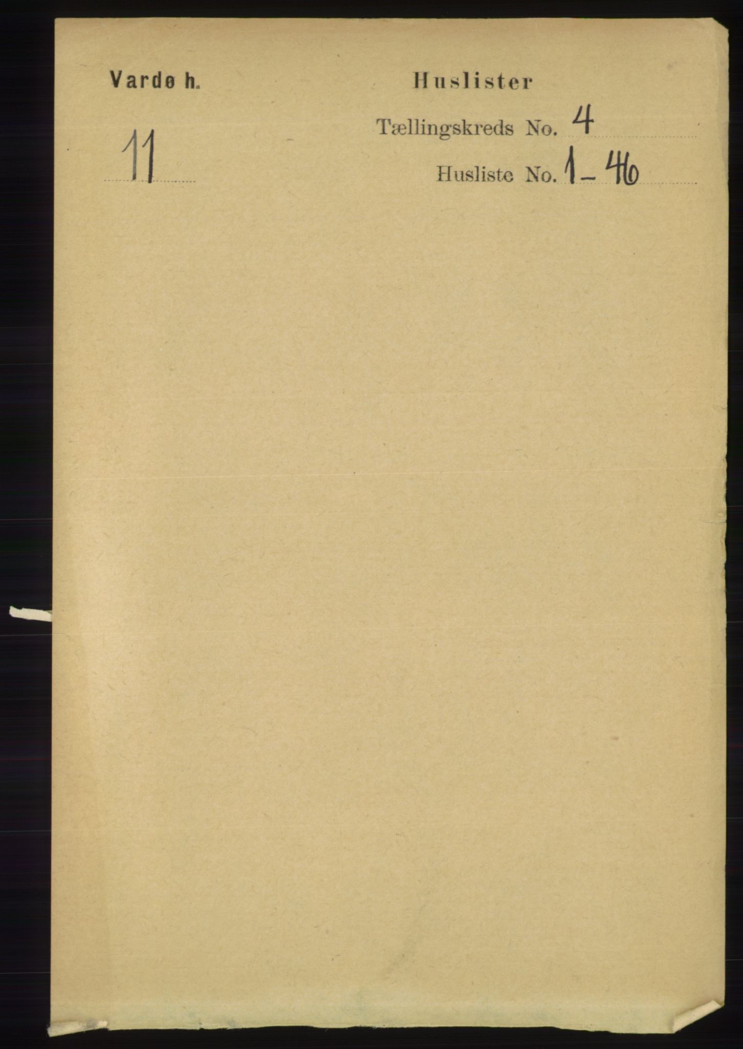 RA, 1891 census for 2028 Vardø, 1891, p. 1054