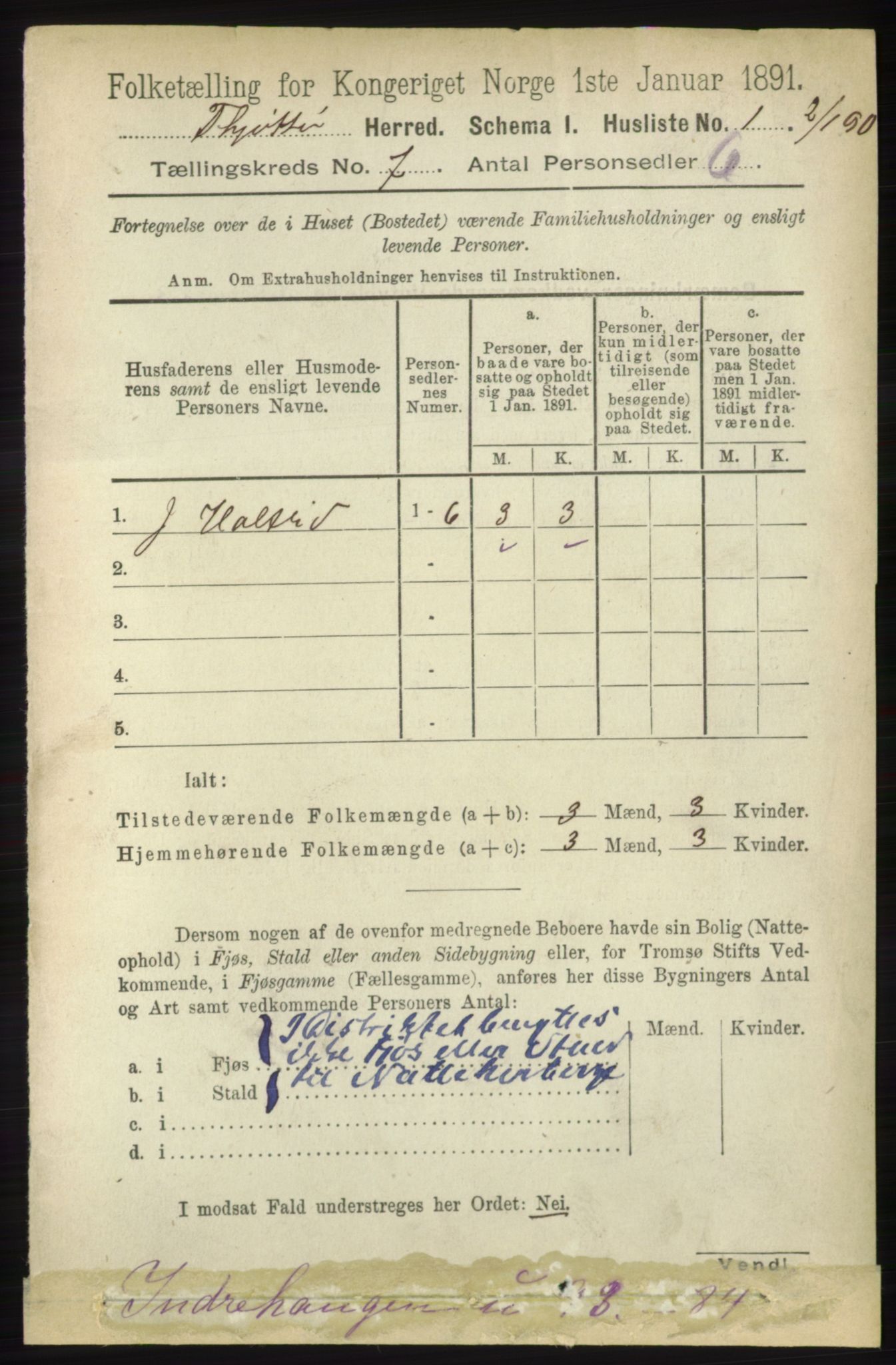 RA, 1891 census for 1817 Tjøtta, 1891, p. 3523