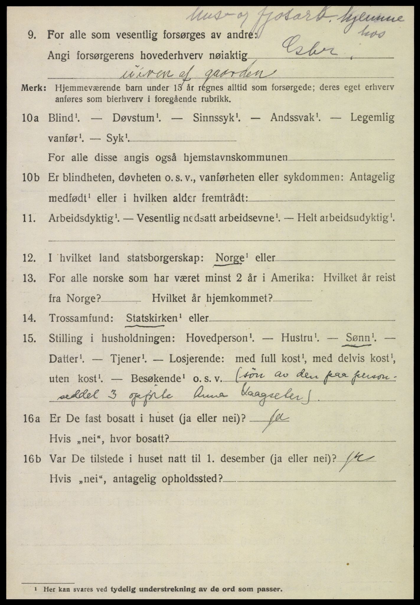 SAT, 1920 census for Veøy, 1920, p. 1678