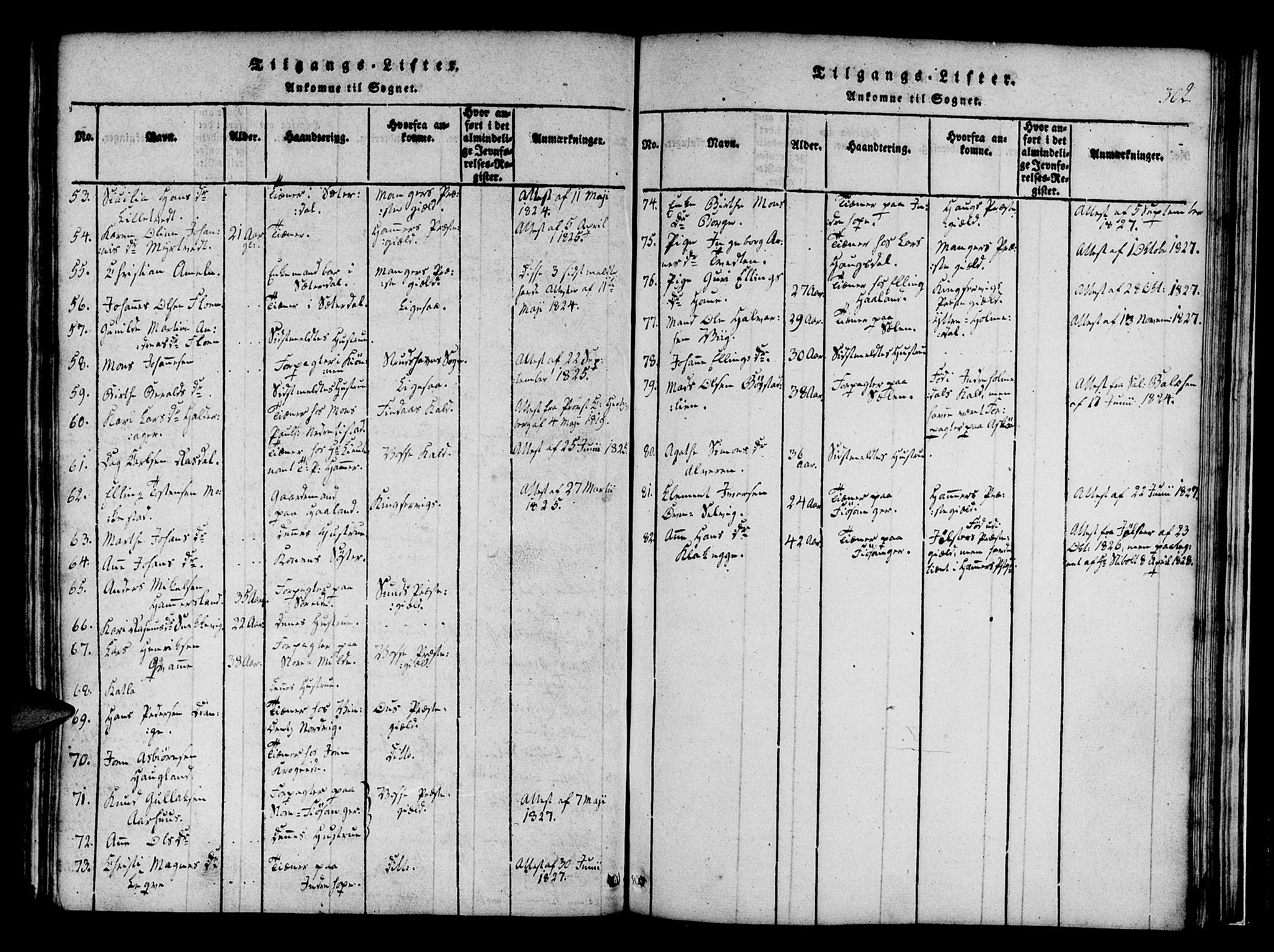 Fana Sokneprestembete, AV/SAB-A-75101/H/Haa/Haaa/L0007: Parish register (official) no. A 7, 1816-1828, p. 302