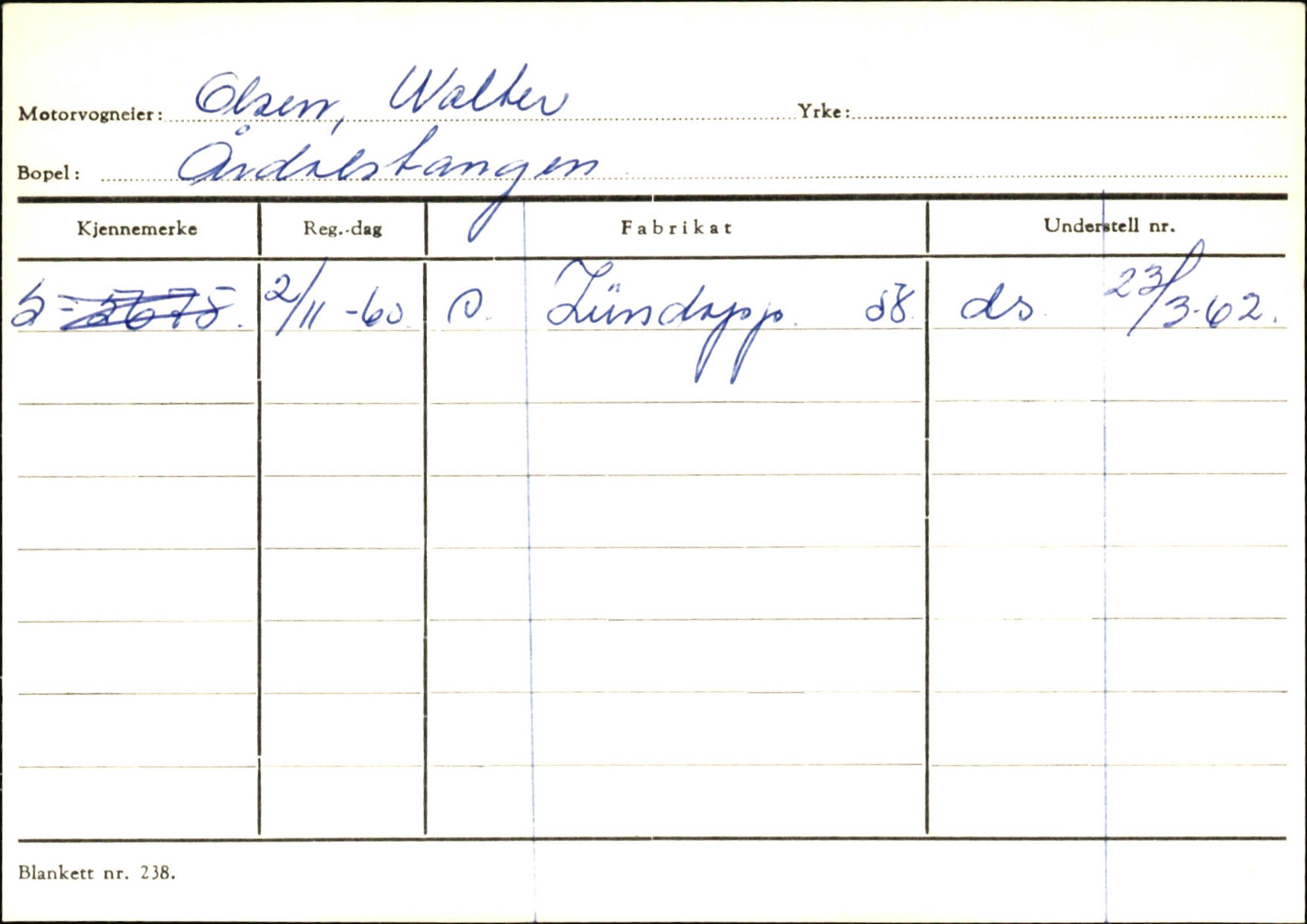 Statens vegvesen, Sogn og Fjordane vegkontor, SAB/A-5301/4/F/L0145: Registerkort Vågsøy S-Å. Årdal I-P, 1945-1975, p. 2312