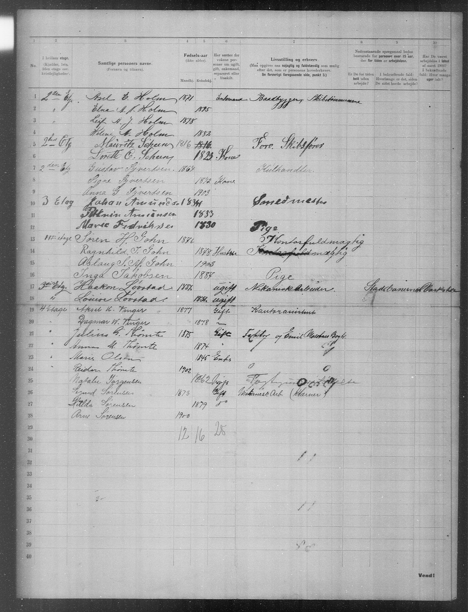 OBA, Municipal Census 1903 for Kristiania, 1903, p. 19389