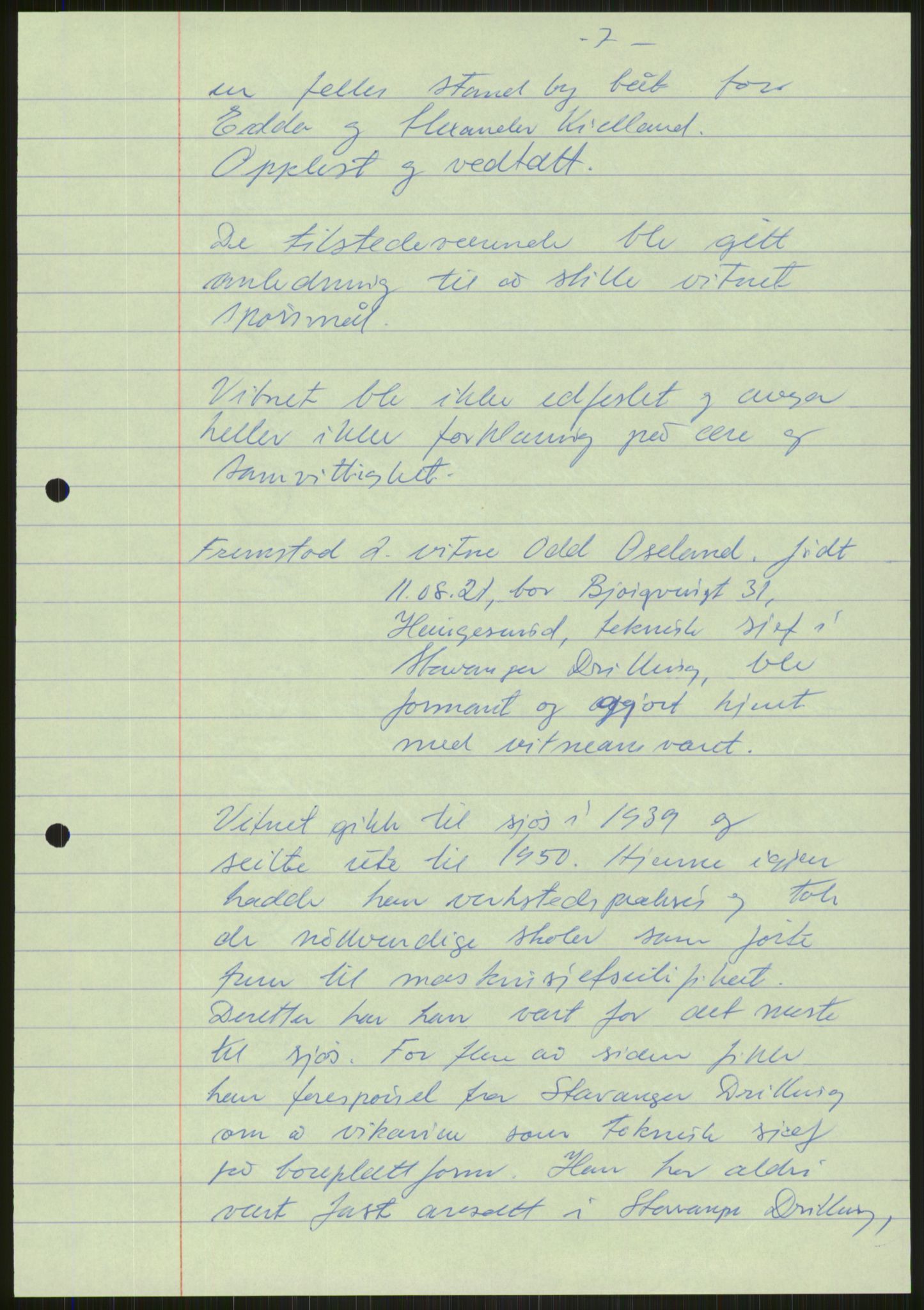 Justisdepartementet, Granskningskommisjonen ved Alexander Kielland-ulykken 27.3.1980, RA/S-1165/D/L0001: 0001-0002 Avhørskommisjonen - navnelister og protokoller fra avhør/0003 Survey report, 1980-1981, p. 37