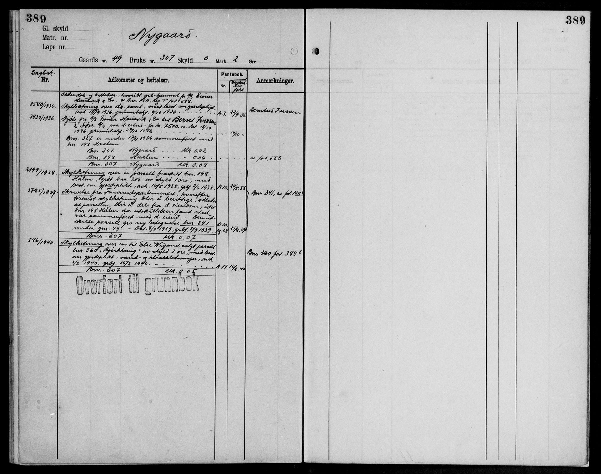 Midhordland sorenskriveri, AV/SAB-A-3001/1/G/Ga/Gab/L0112: Mortgage register no. II.A.b.112, p. 389