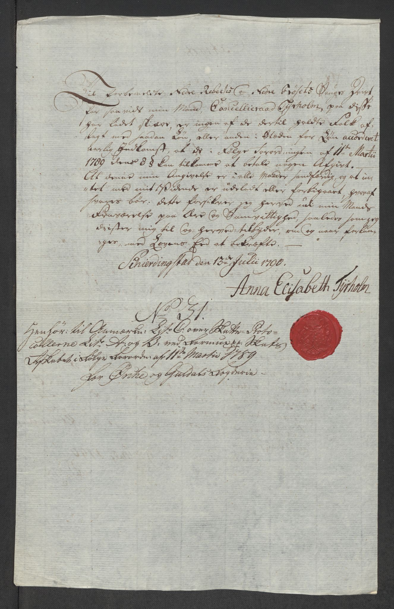 Rentekammeret inntil 1814, Reviderte regnskaper, Mindre regnskaper, AV/RA-EA-4068/Rf/Rfe/L0032: Numedal og Sandsvær fogderi, Orkdal og Gauldal fogderi, 1789, p. 195