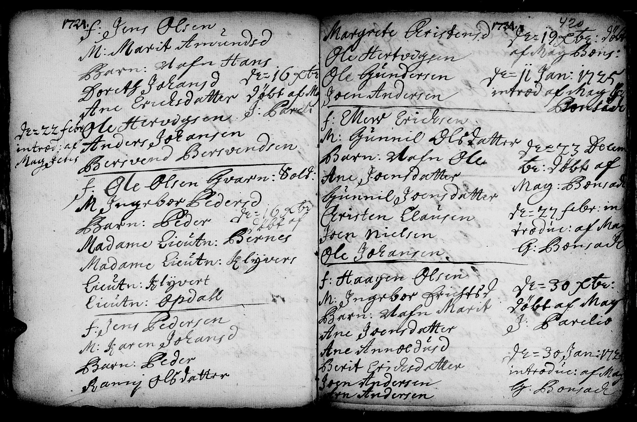 Ministerialprotokoller, klokkerbøker og fødselsregistre - Sør-Trøndelag, SAT/A-1456/601/L0035: Parish register (official) no. 601A03, 1713-1728, p. 420